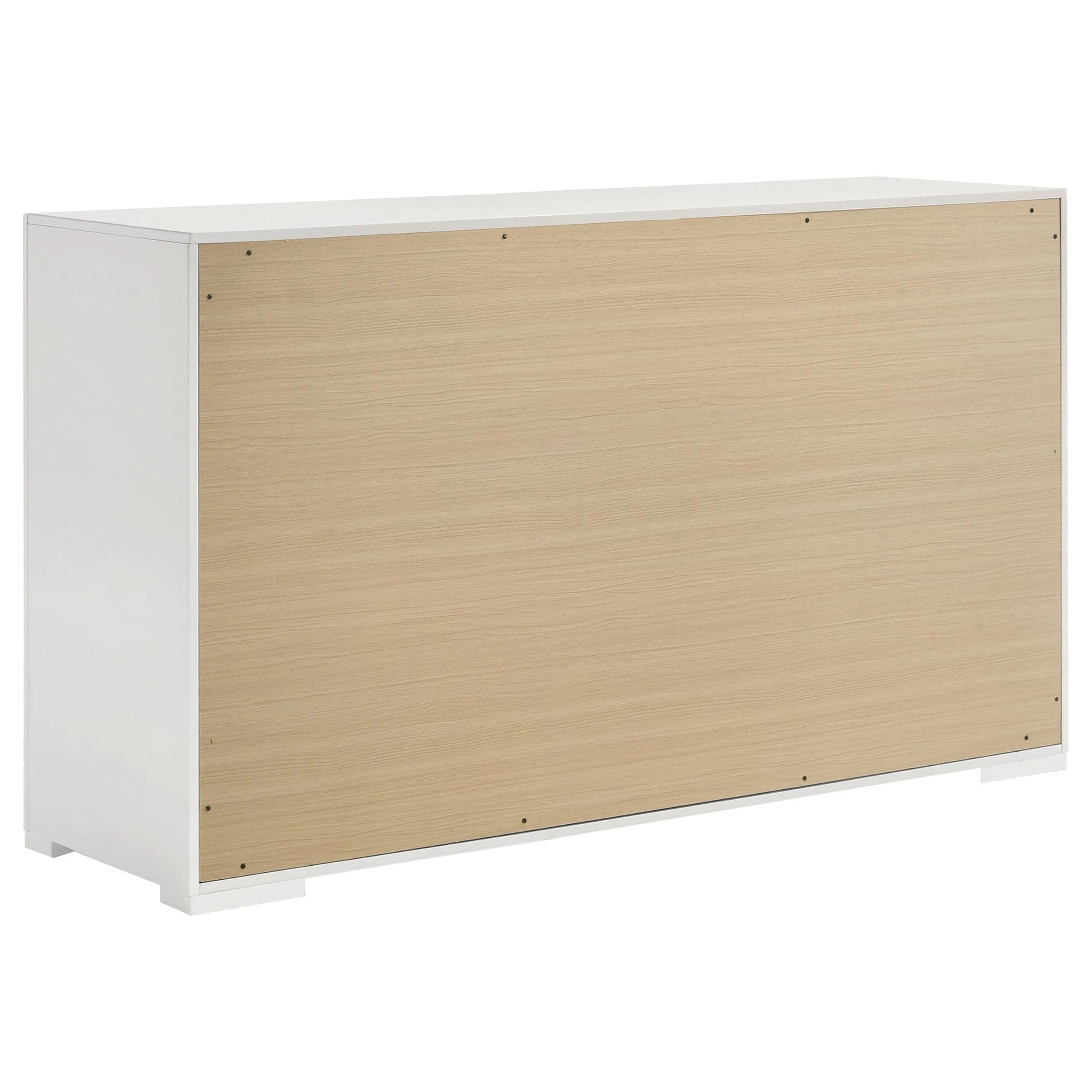 Ives White High Gloss 5-Piece Eastern King Bedroom Set - Image 8
