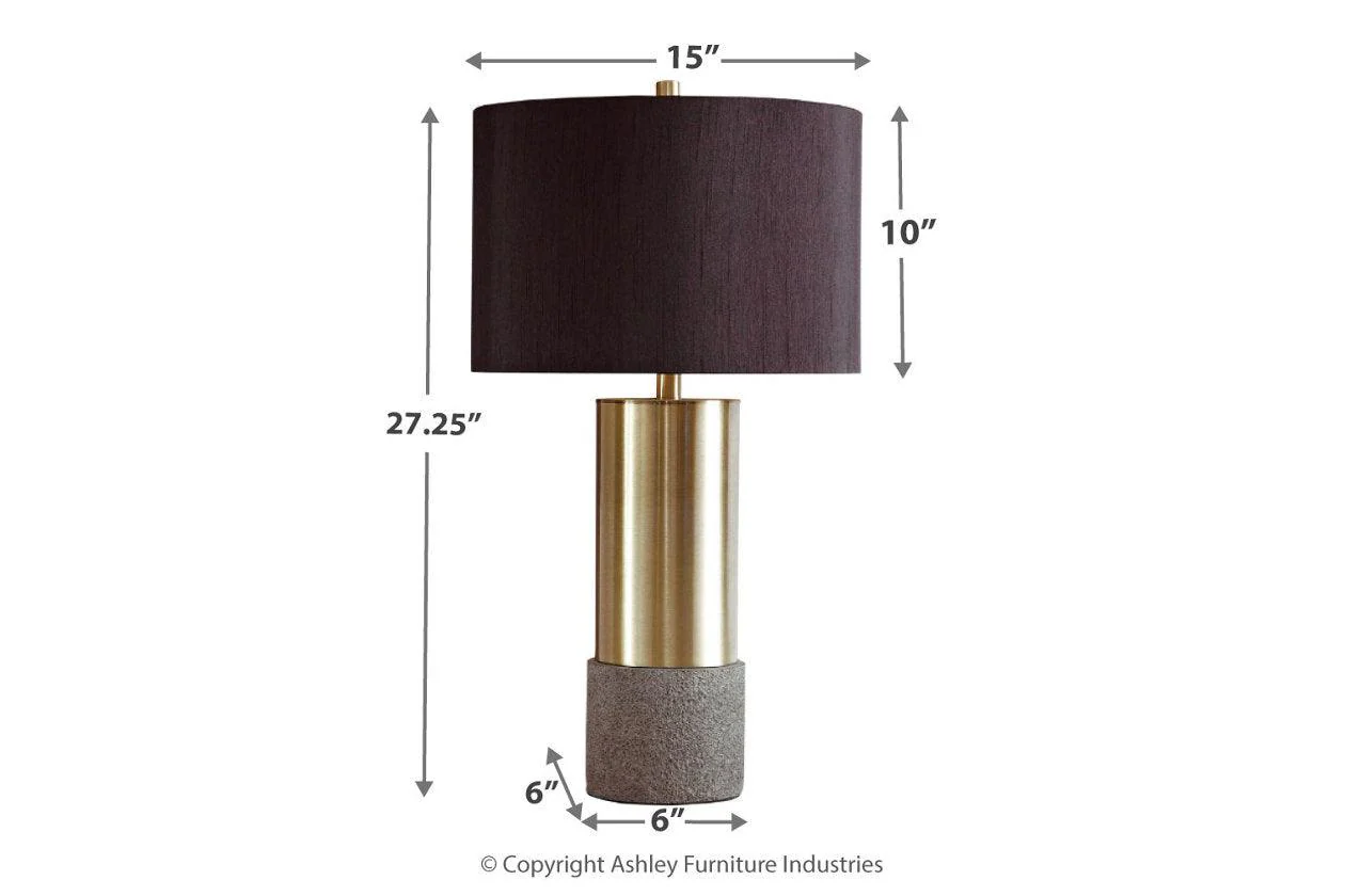 Jacek Gray/Brass Finish Table Lamp - Image 2