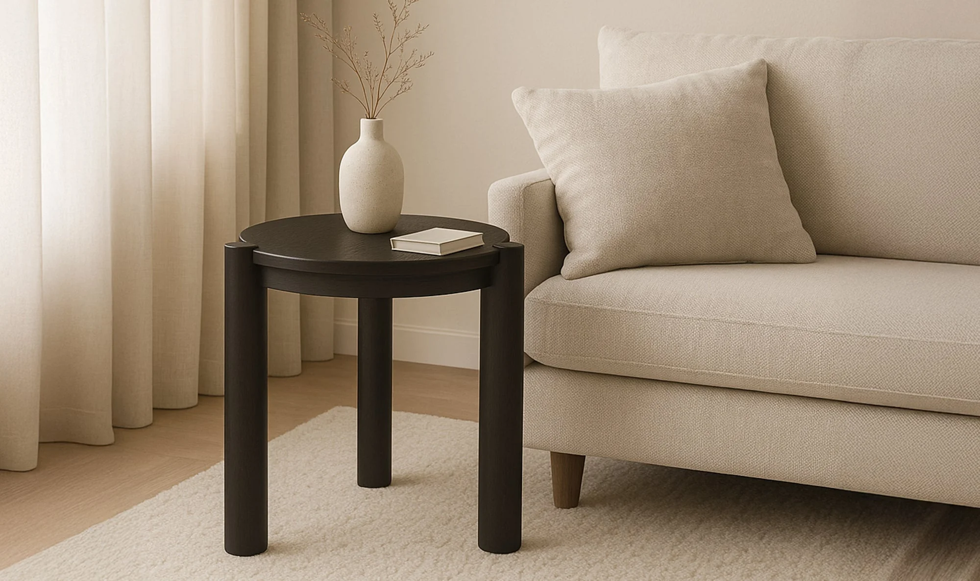 Jack Side Table Brushed Dark Brown - Image 2