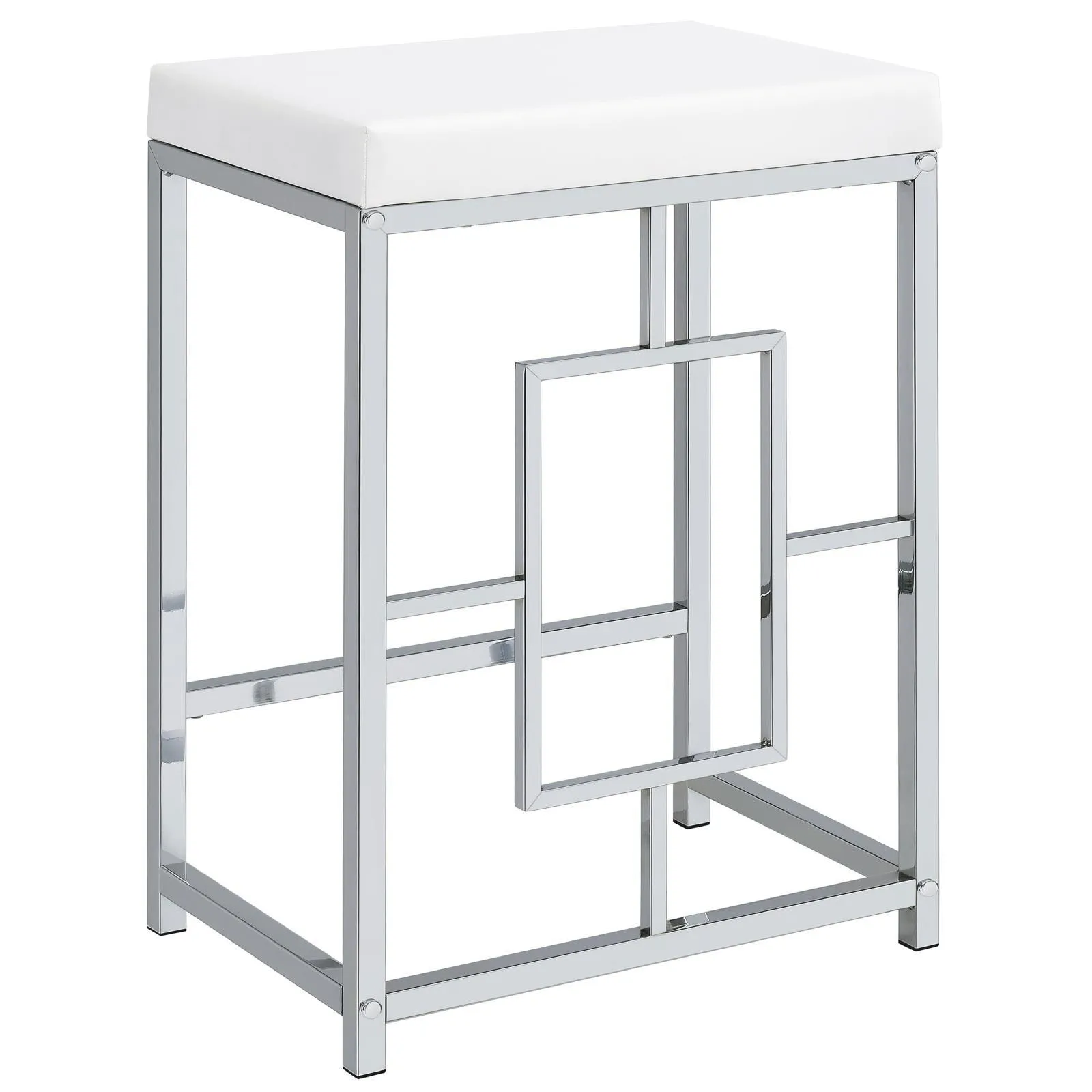 Jackson White/Chrome 5-Piece Multipurpose Counter Height Table Set - Image 17