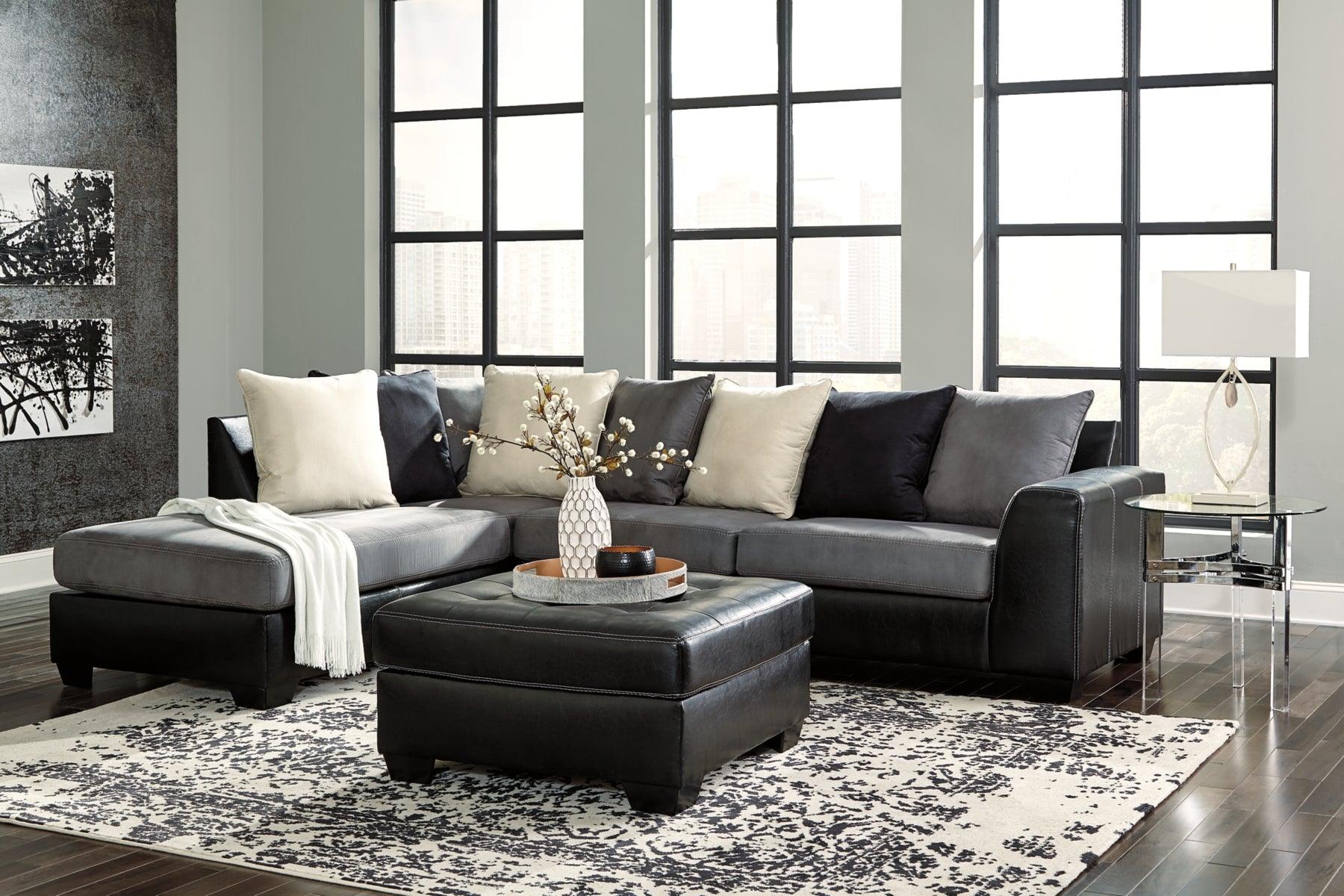 Jacurso Charcoal Oversized Ottoman - Image 6