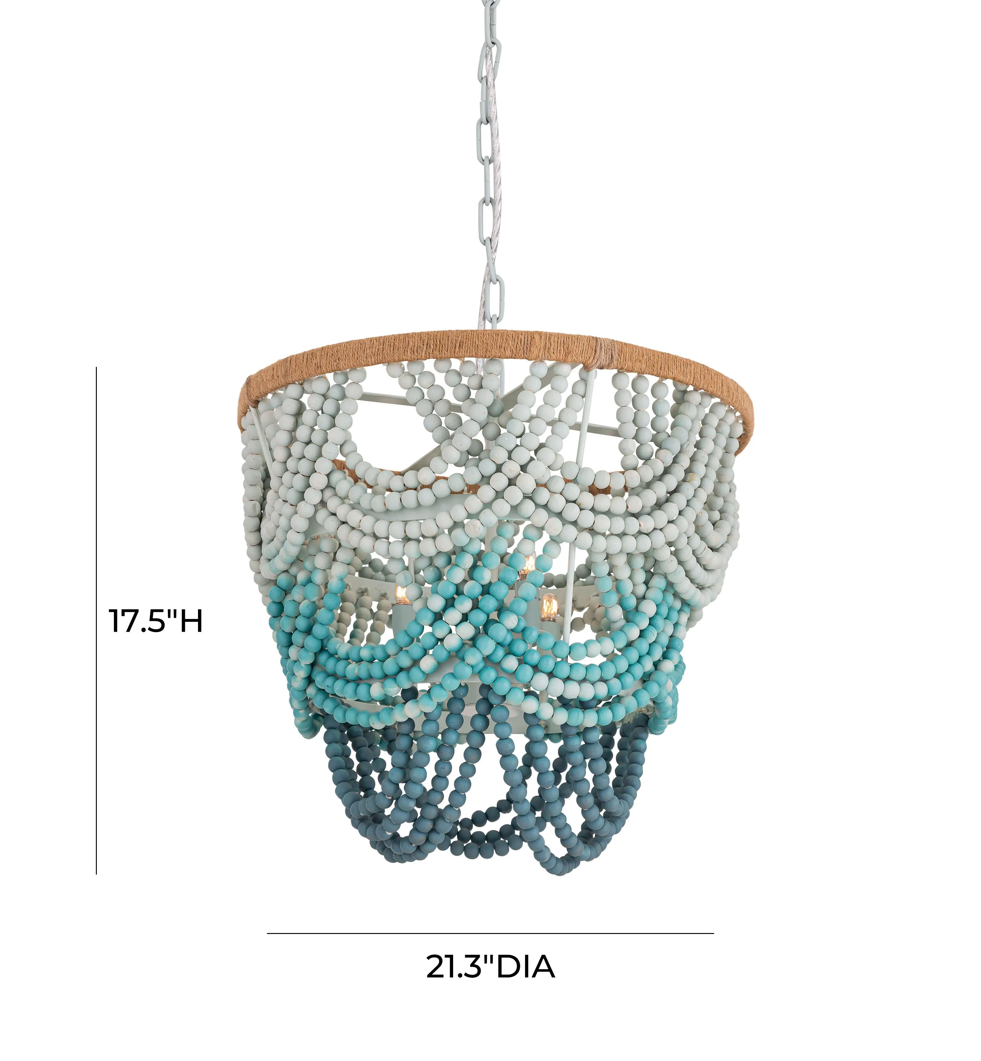 Jade Beaded Chandelier - Image 6