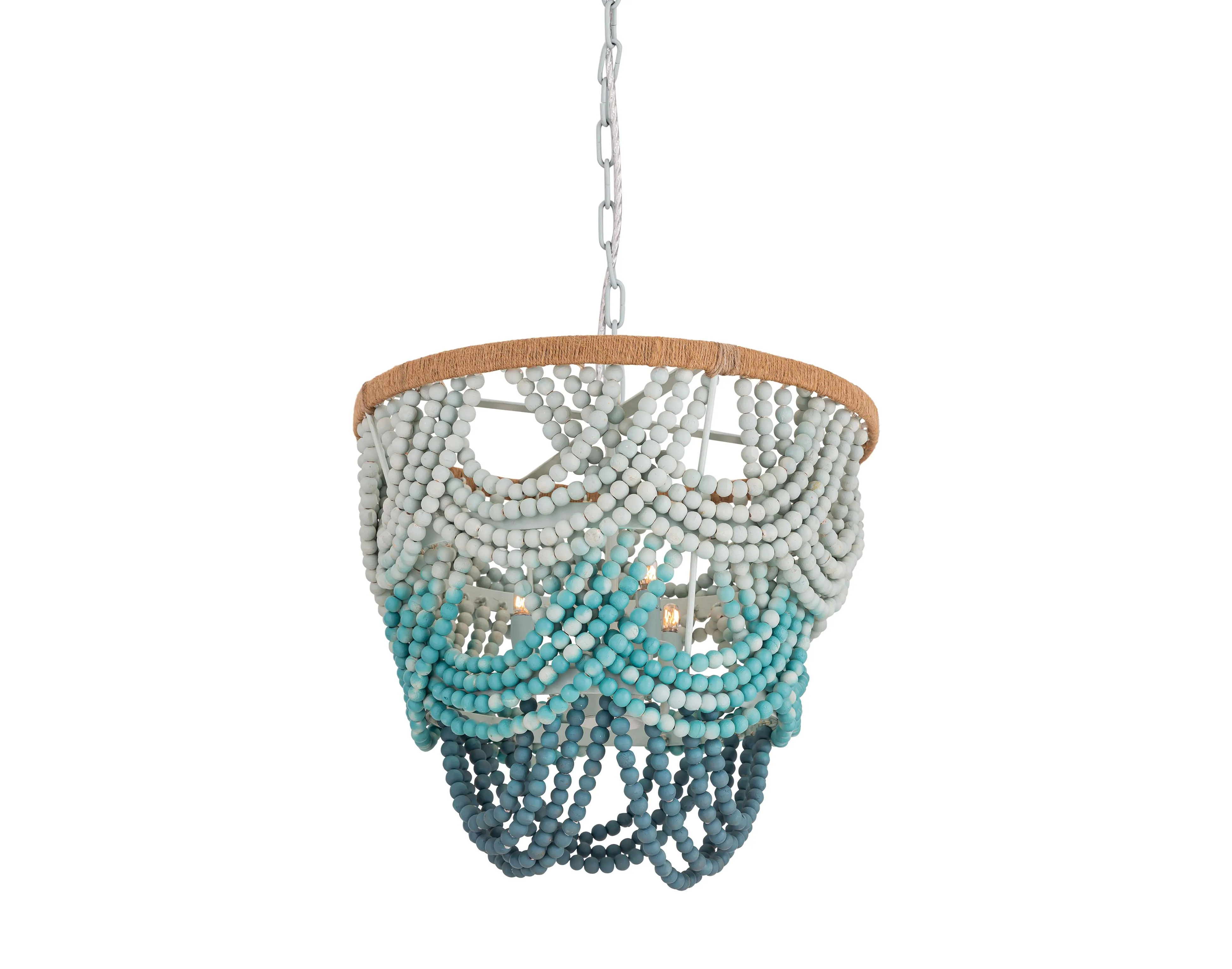 Jade Beaded Chandelier - Image 8