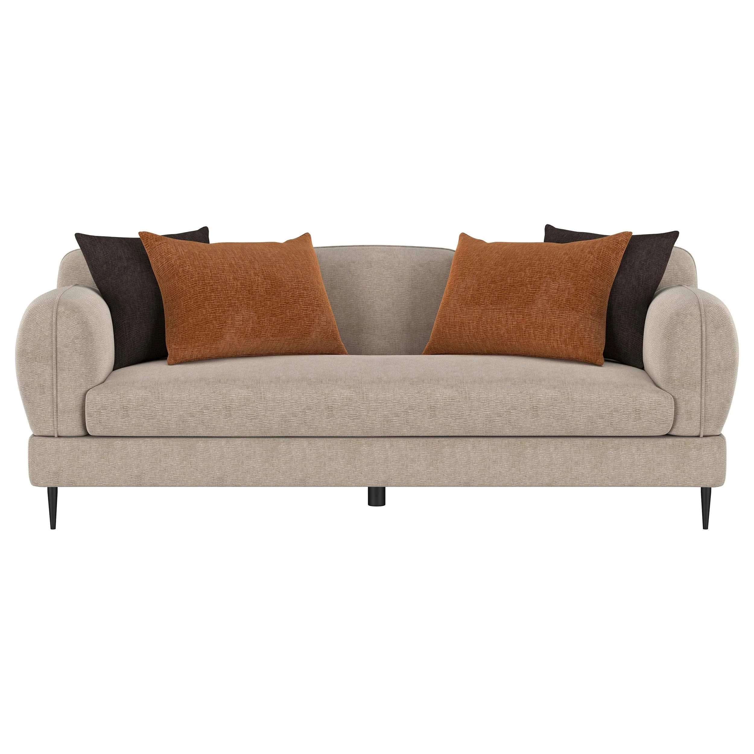 Jade Latte 2-Piece Chenille Upholstered Sofa Set - Image 4