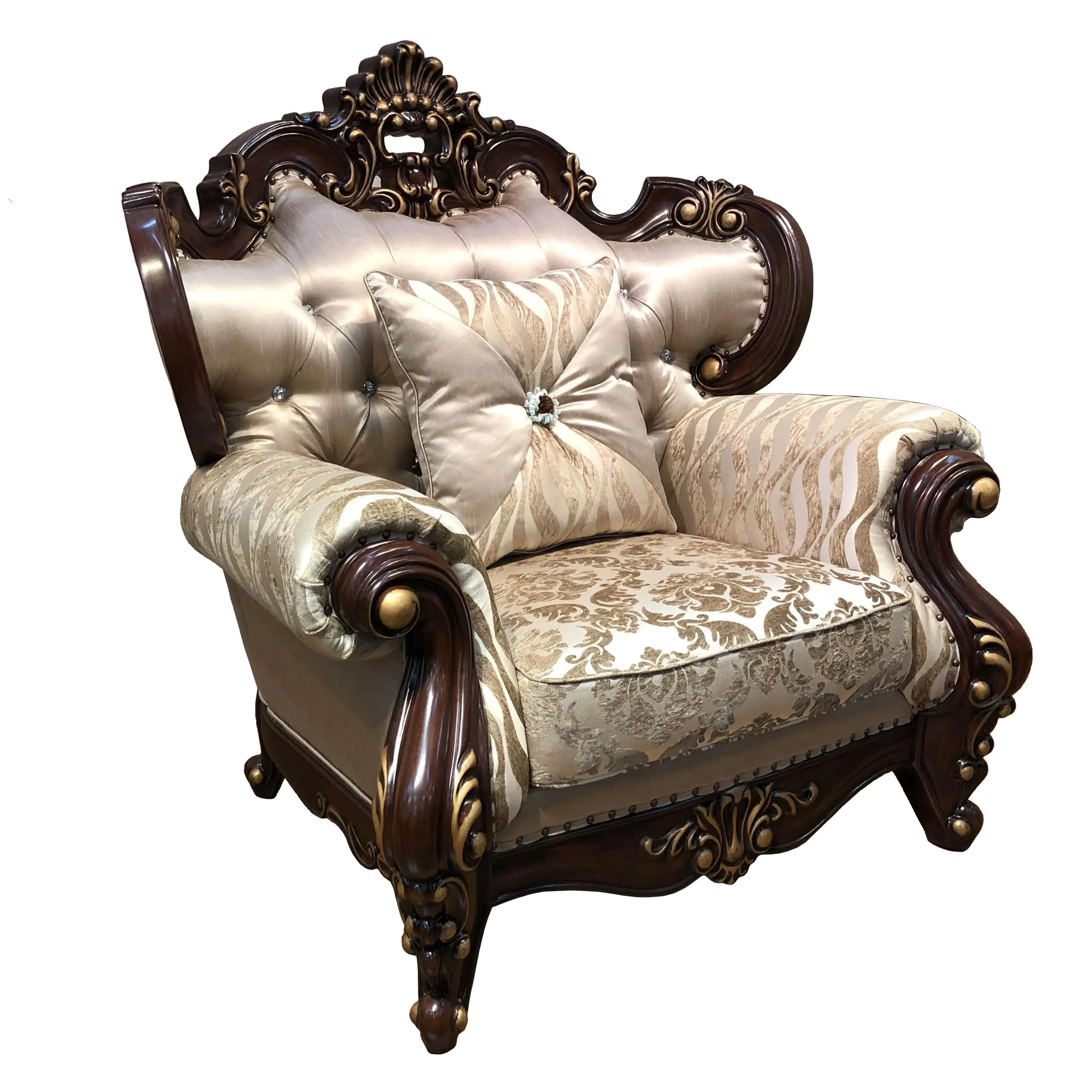 Jade Traditional Style Cherry Finish Wood Chair