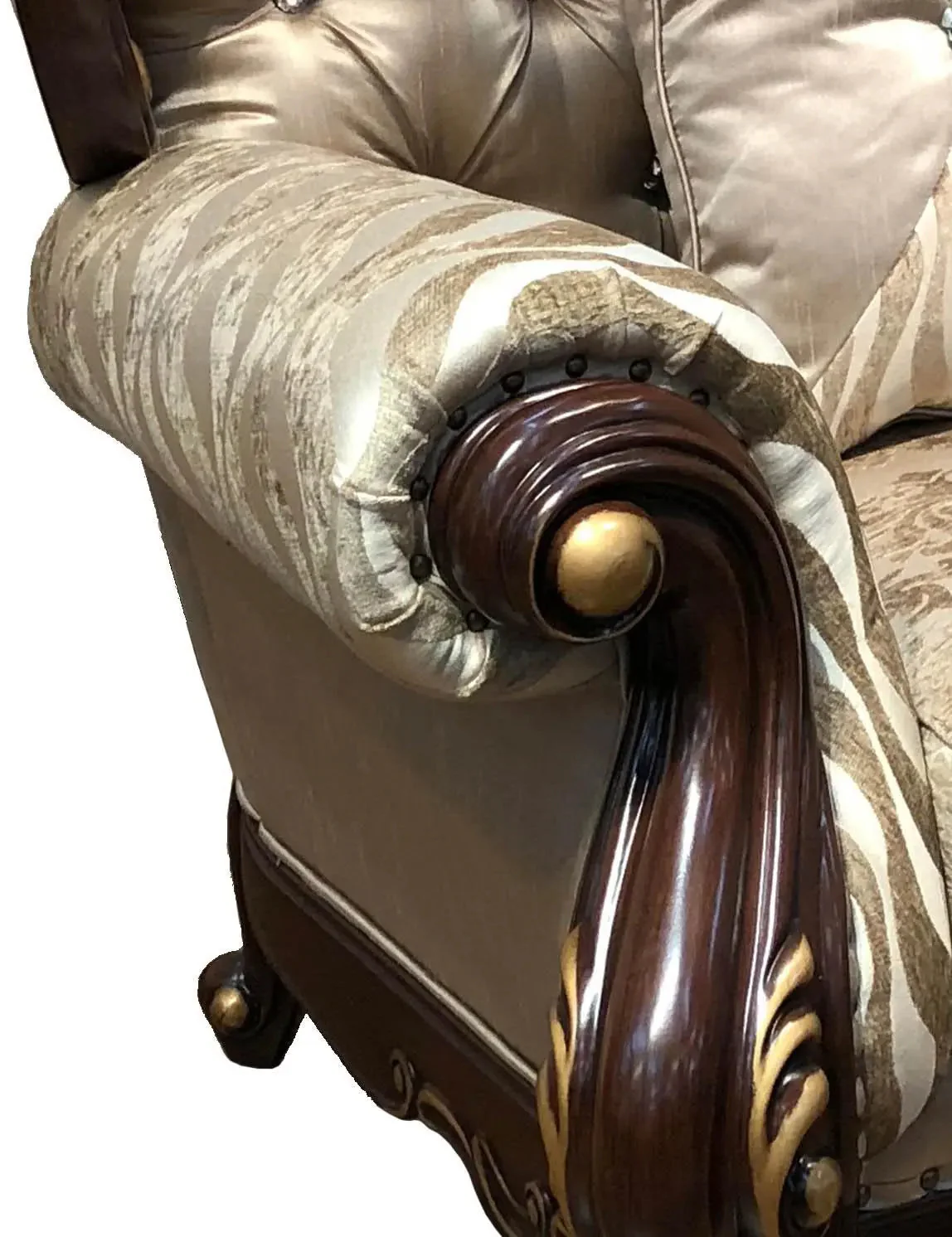 Jade Traditional Style Cherry Finish Wood Chair - Image 5
