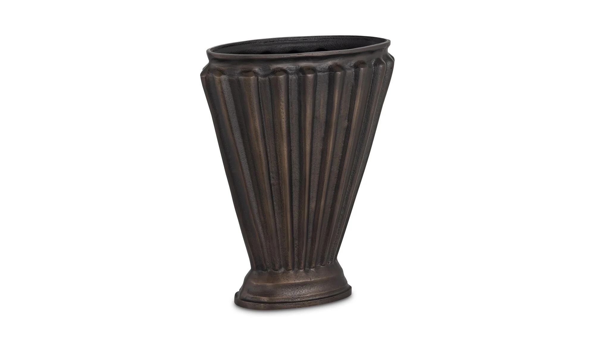 Jade Vase Antique Brass Cast Aluminum - Image 3