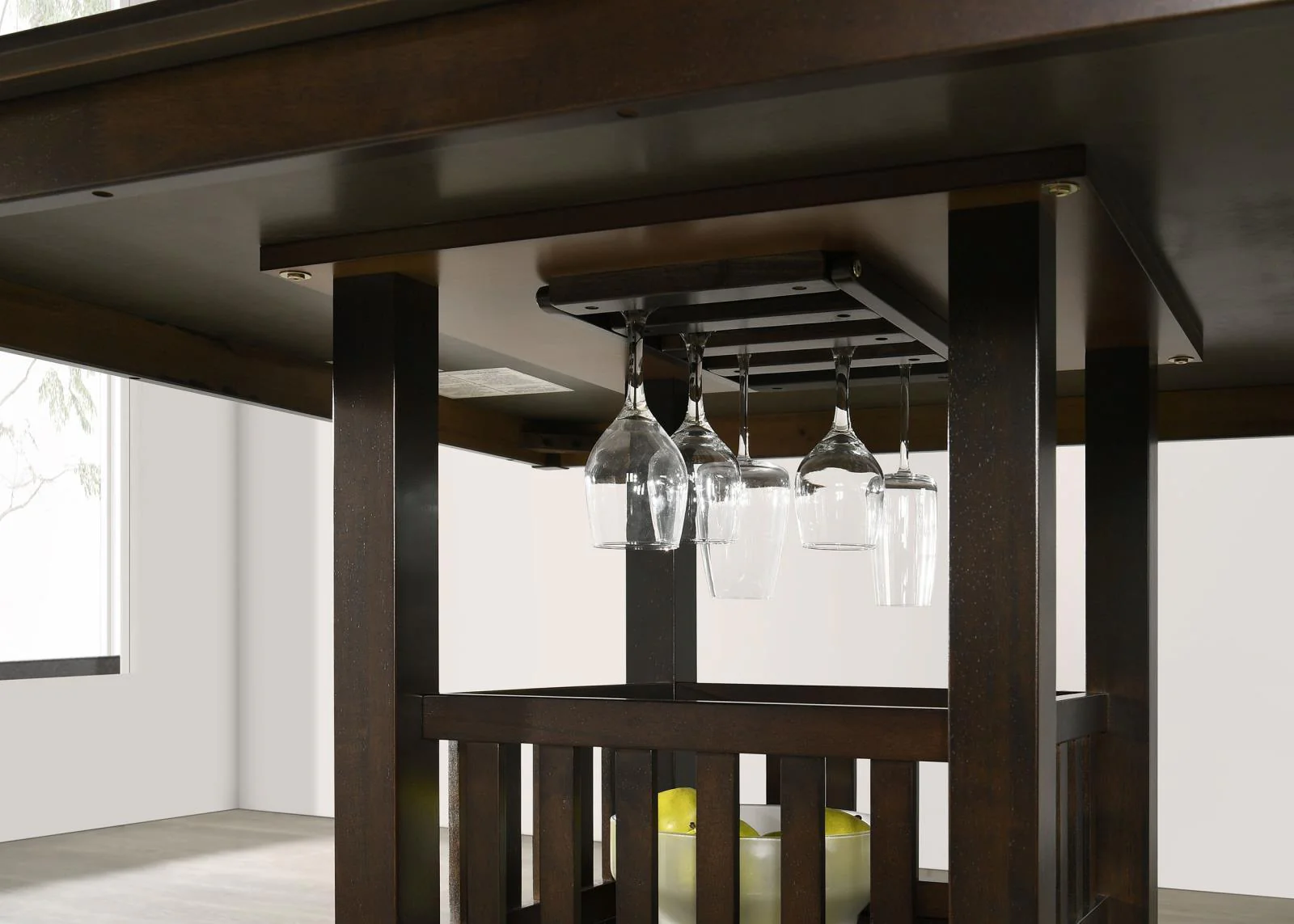 Jaden Cappuccino 5-Piece Transitional Counter Height Dining Set - Image 10