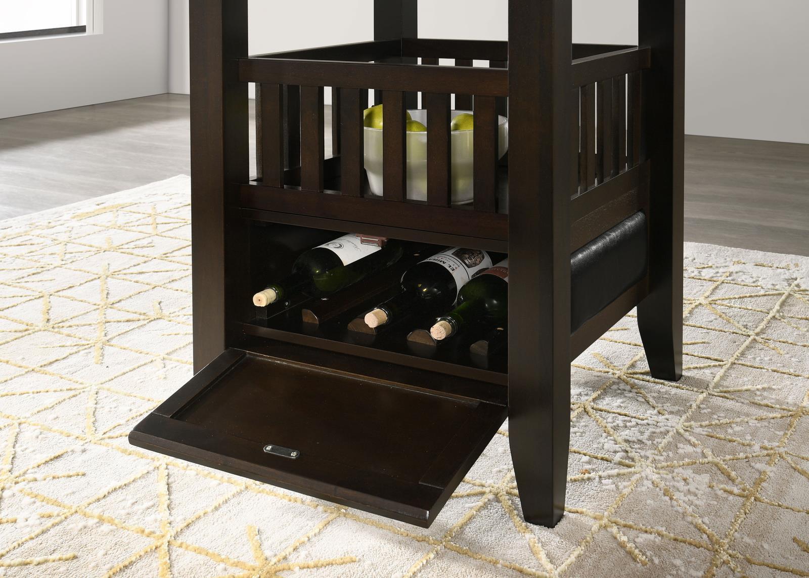 Jaden Cappuccino 5-Piece Transitional Counter Height Dining Set - Image 11