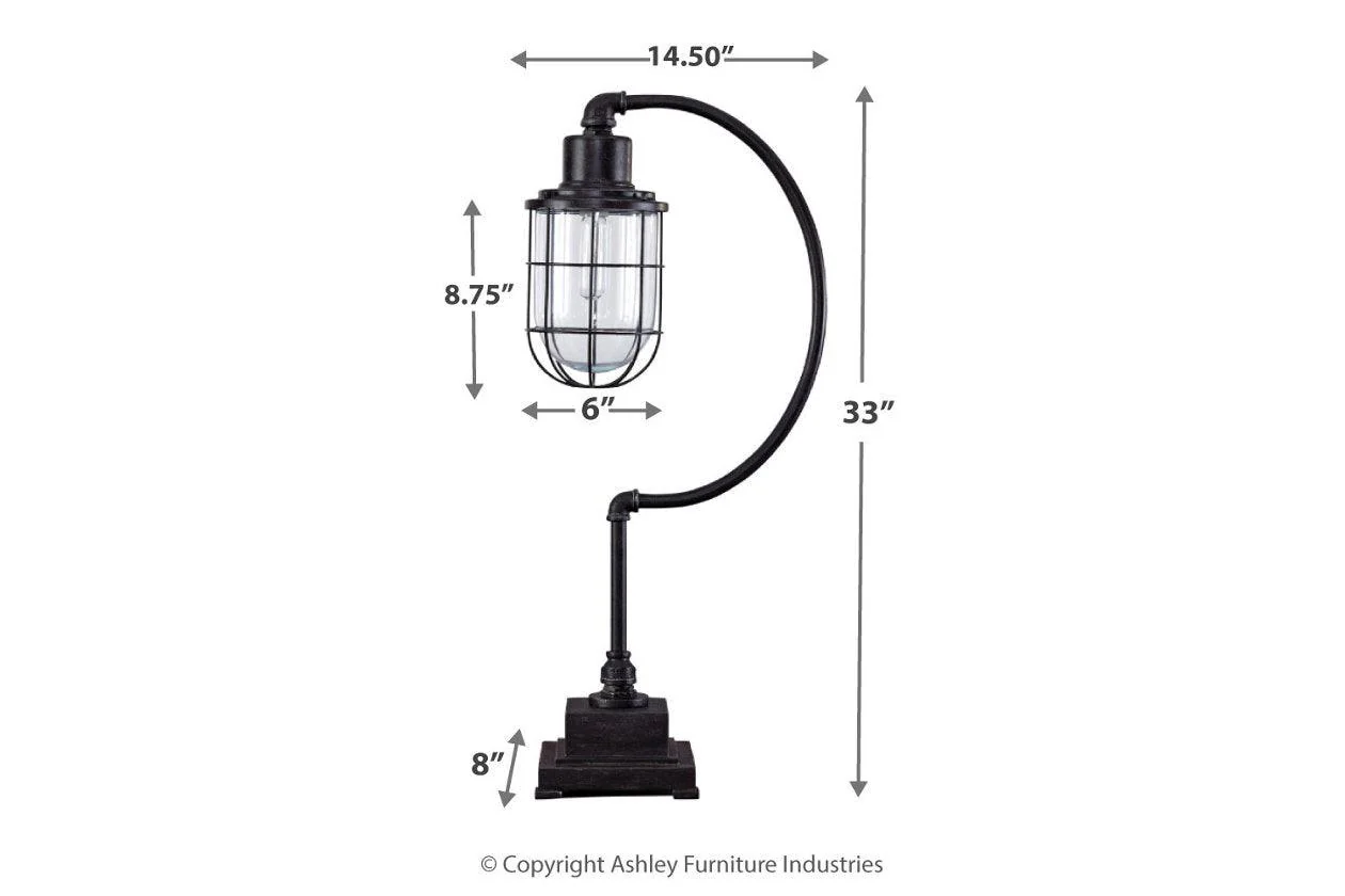 Jae Antique Black Desk Lamp - Image 5