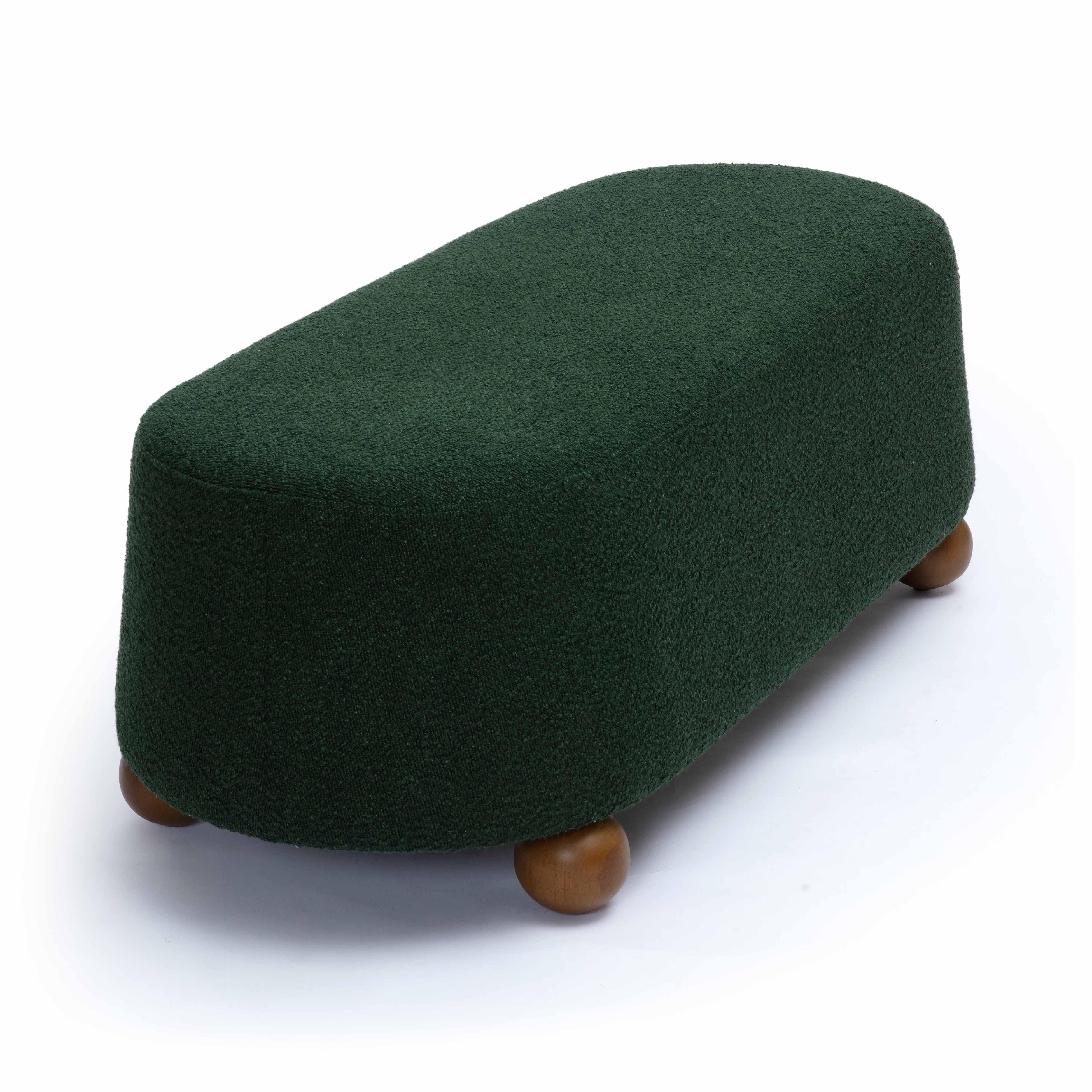 Jaine Boucle Large Ottoman - Image 11