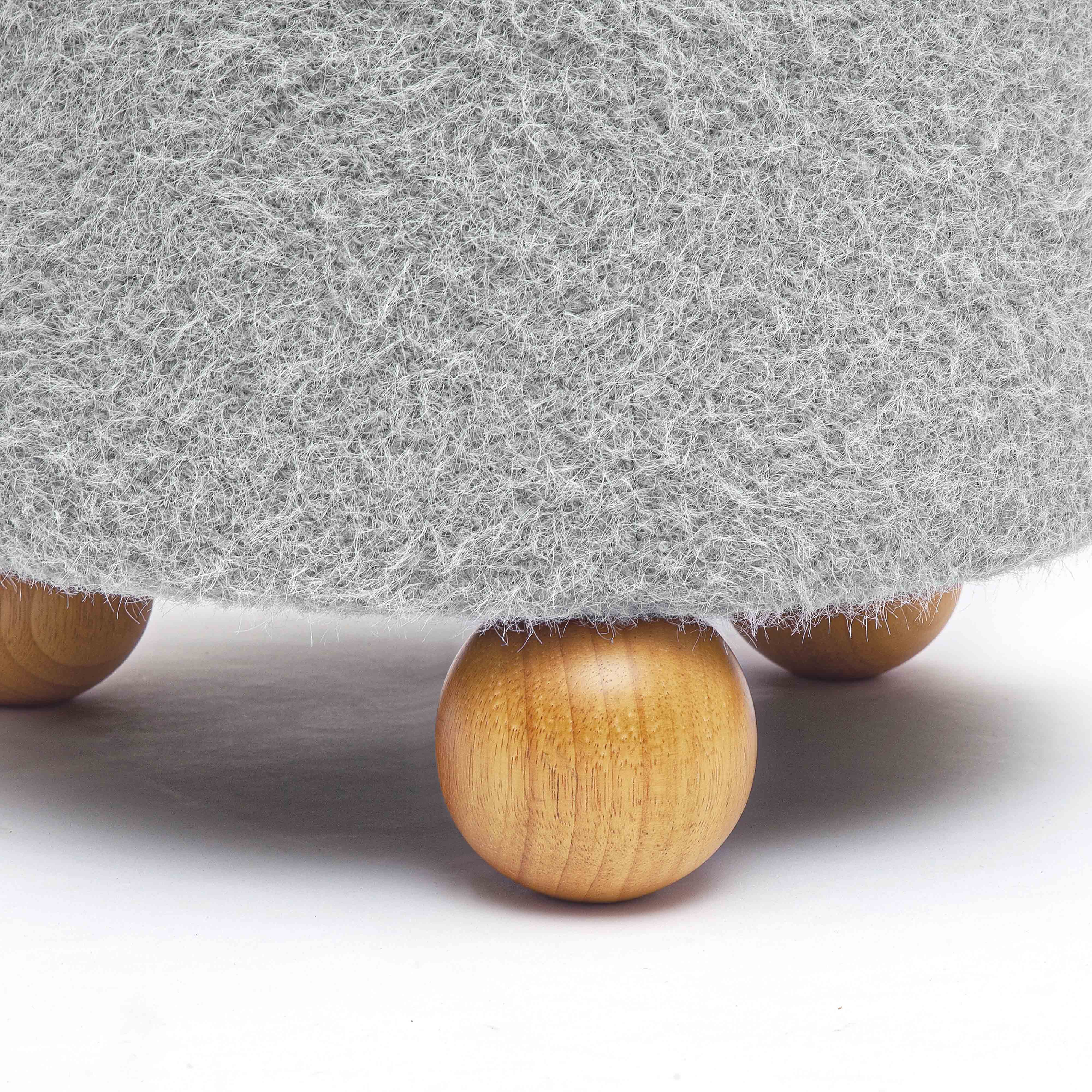 Jaine Loose Mohair Stool - Image 11