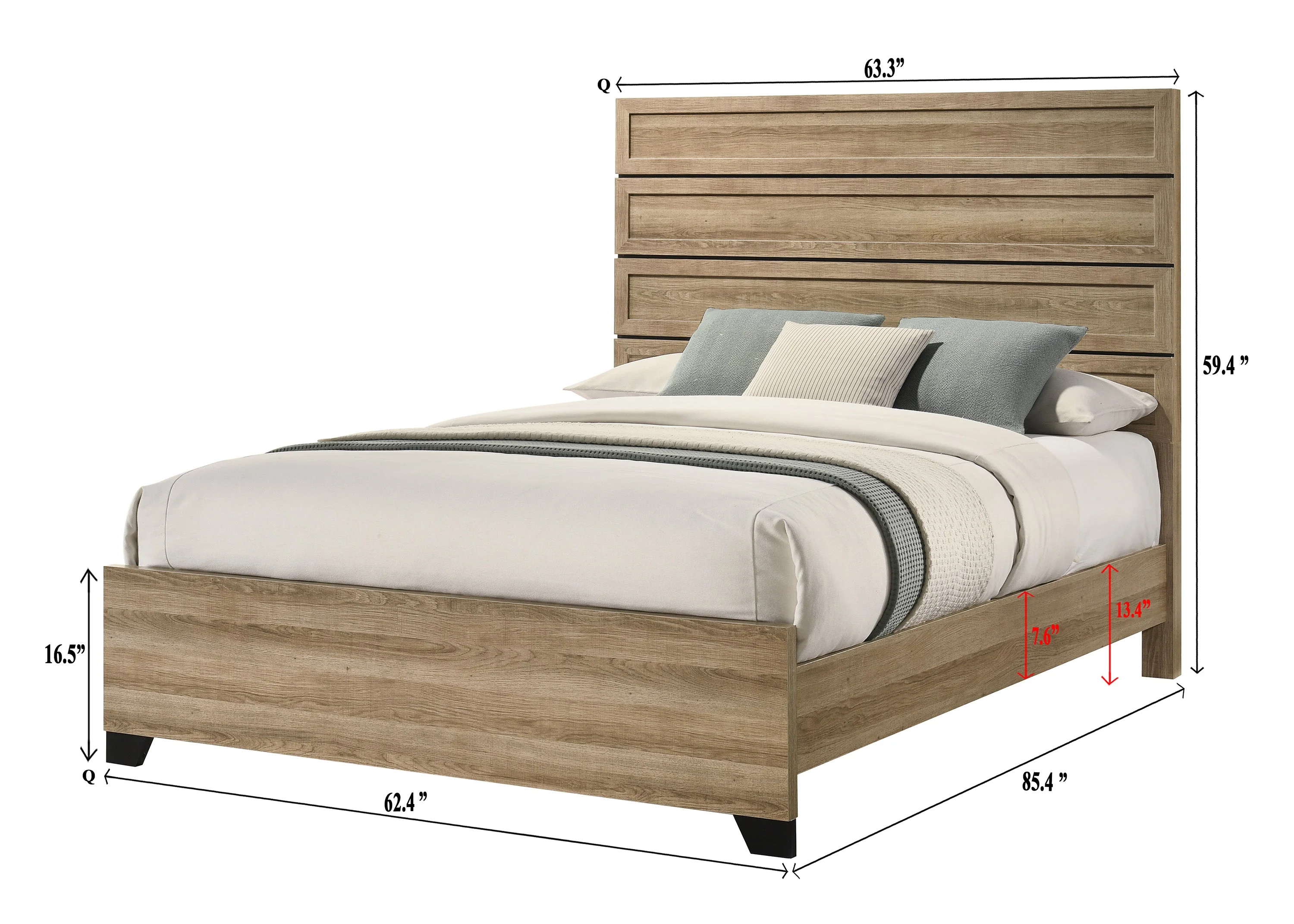 Jameson Natural King Panel Bed - Image 4