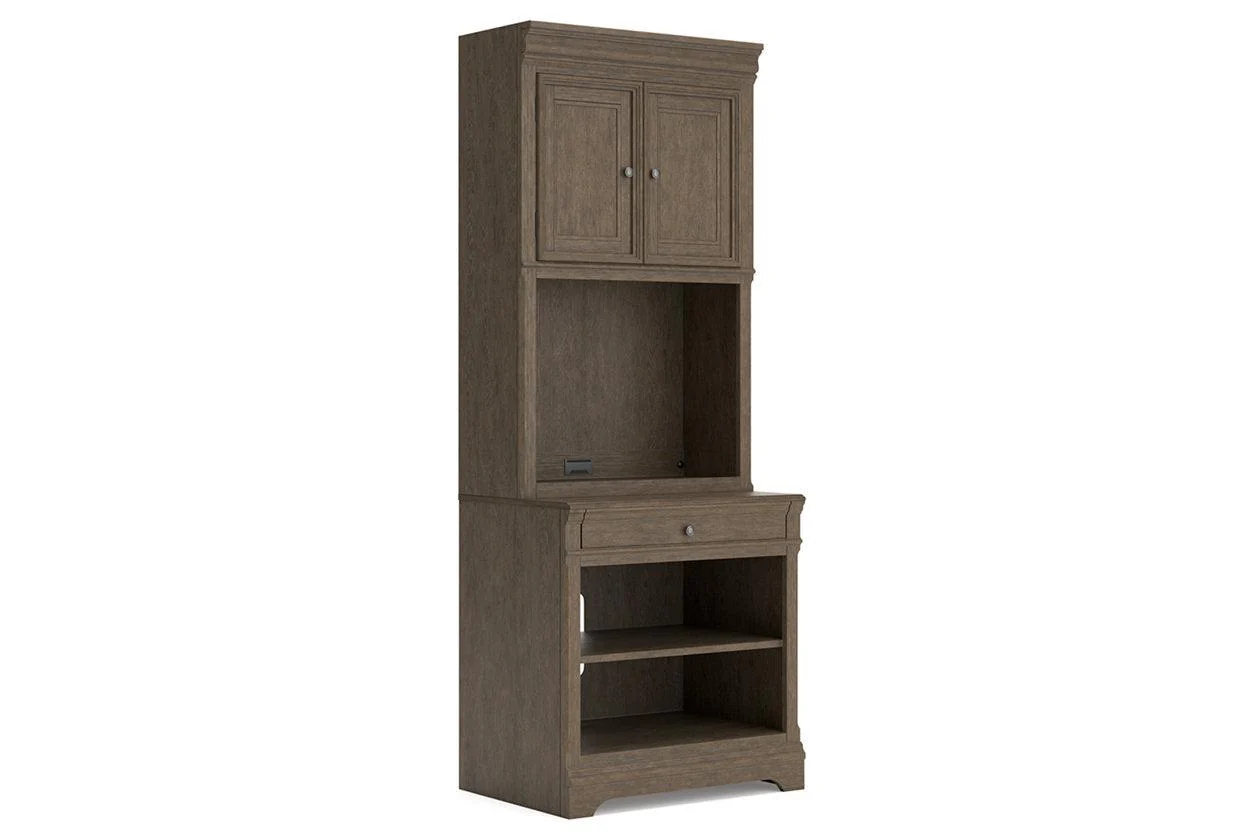 Janismore Weathered Gray Bookcase - Image 3