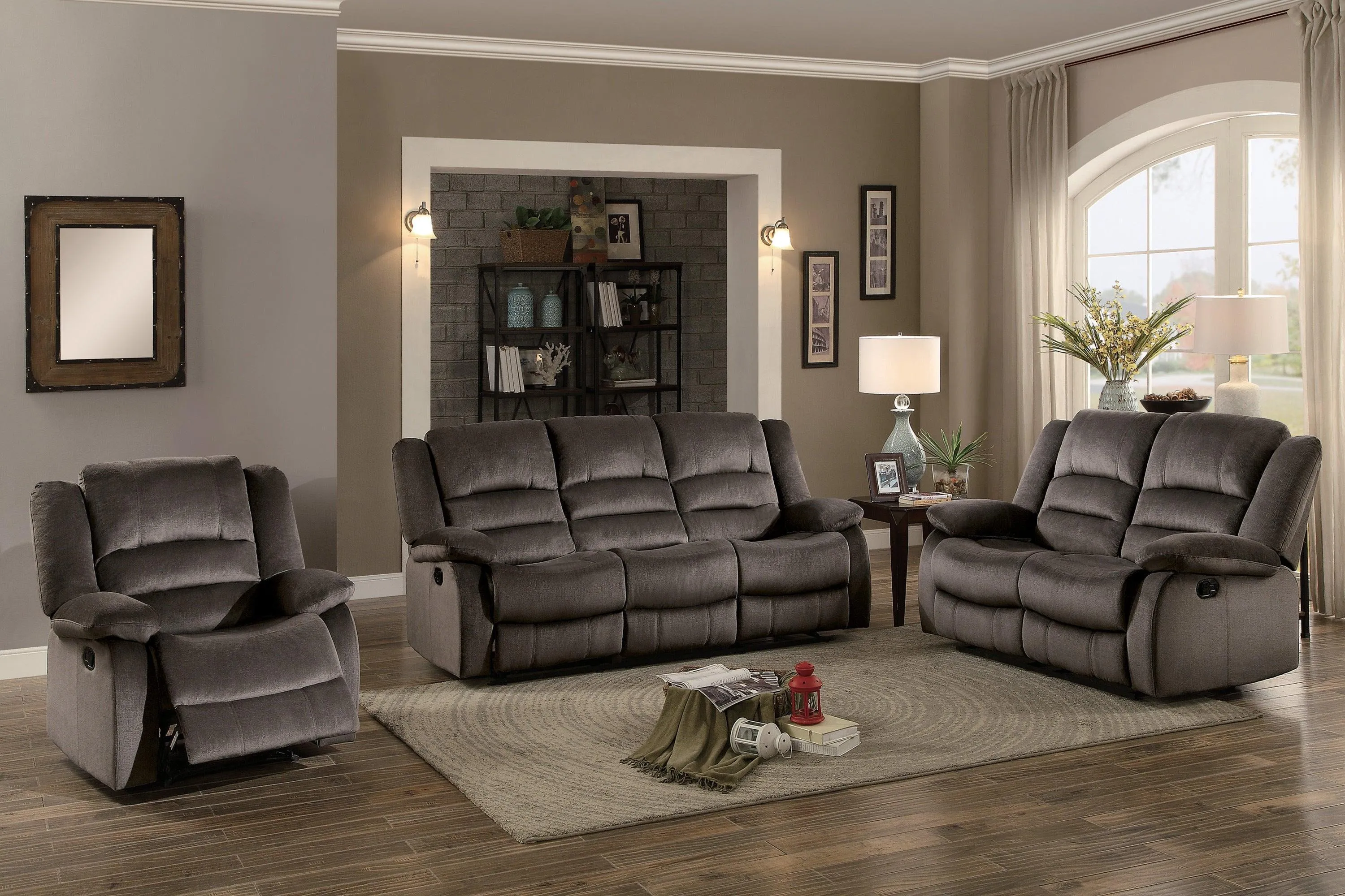 Jarita Chocolate Double Reclining Loveseat - Image 10