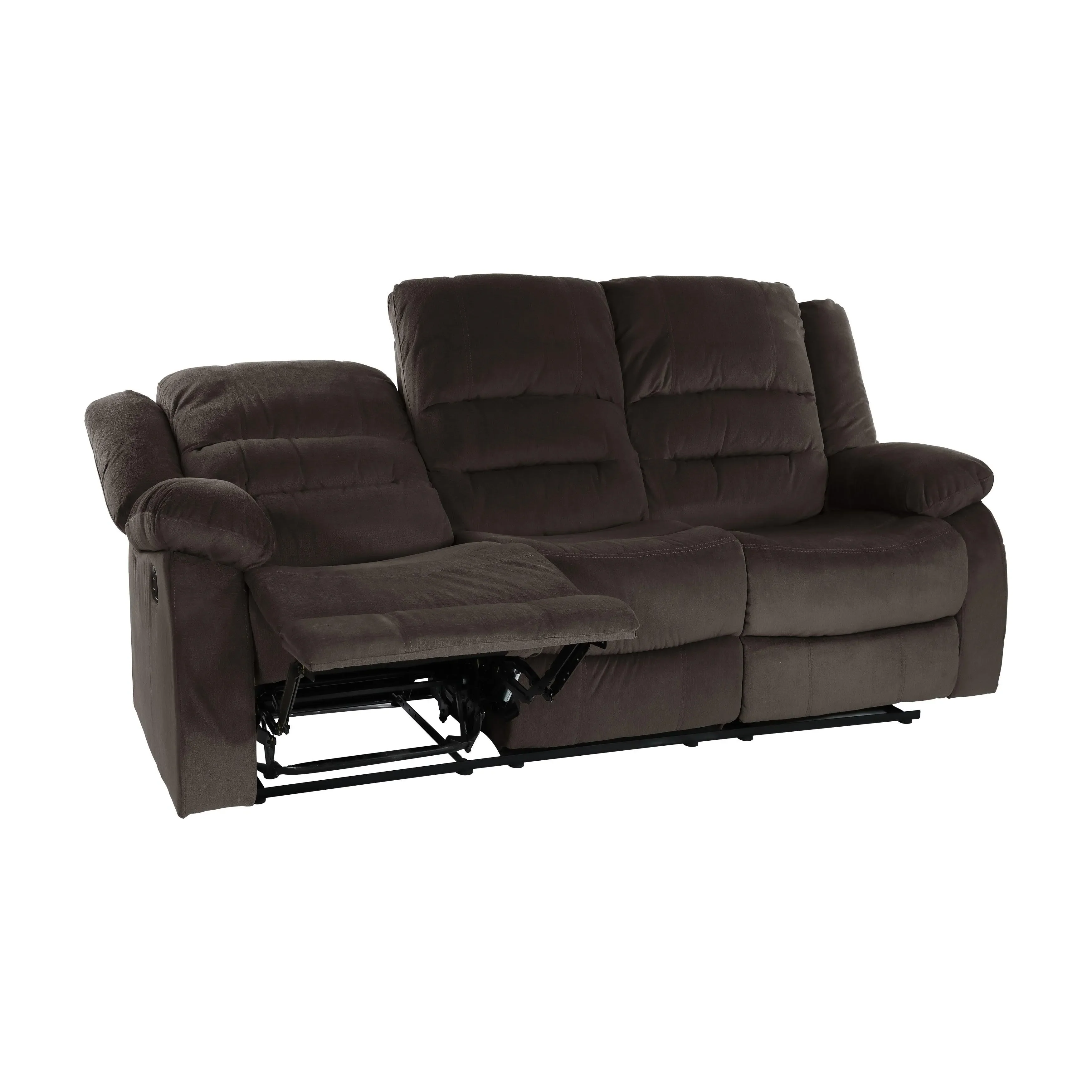 Jarita Chocolate Double Reclining Sofa - Image 8