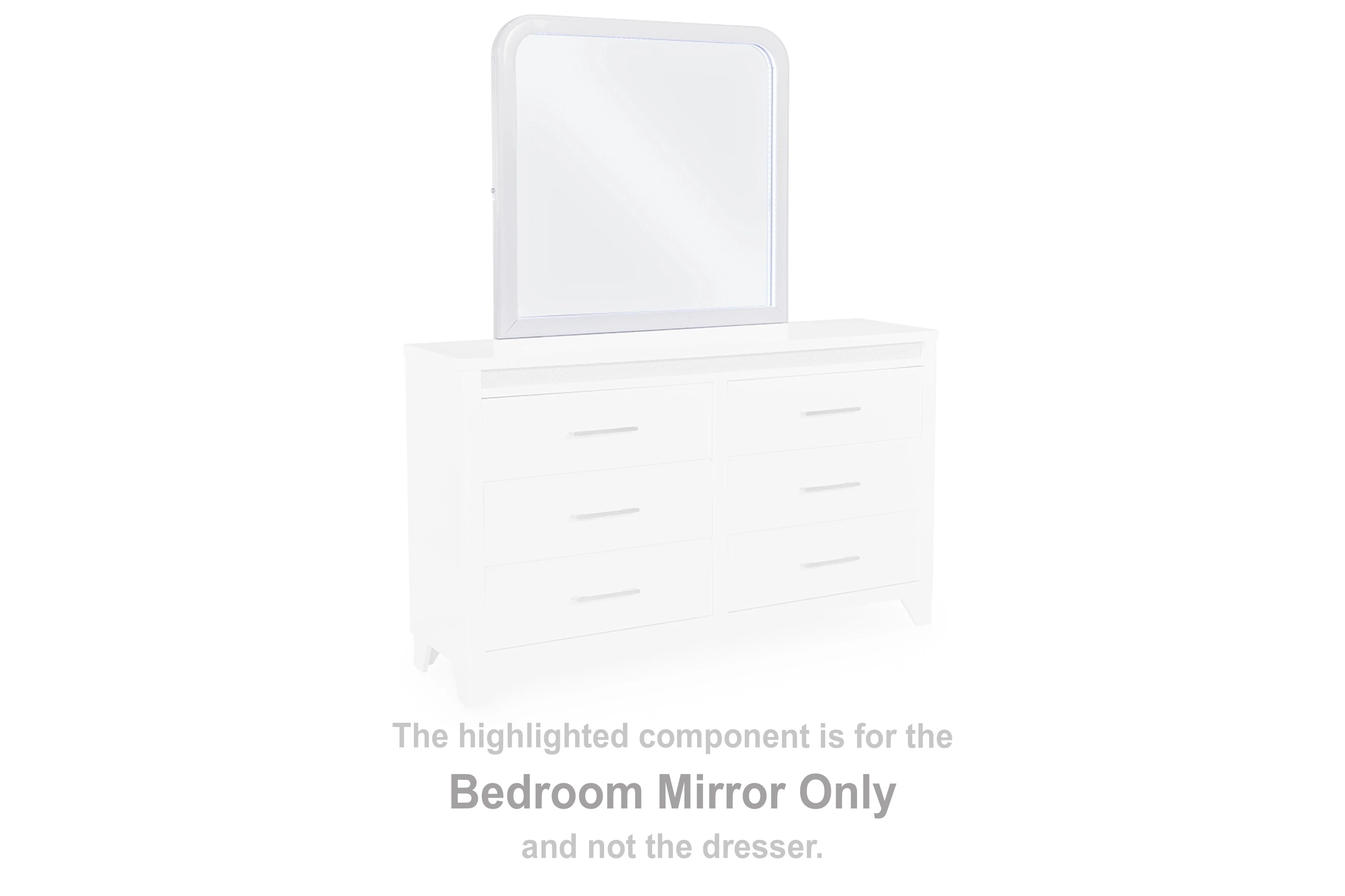 Jarlee White Bedroom Mirror - Image 3