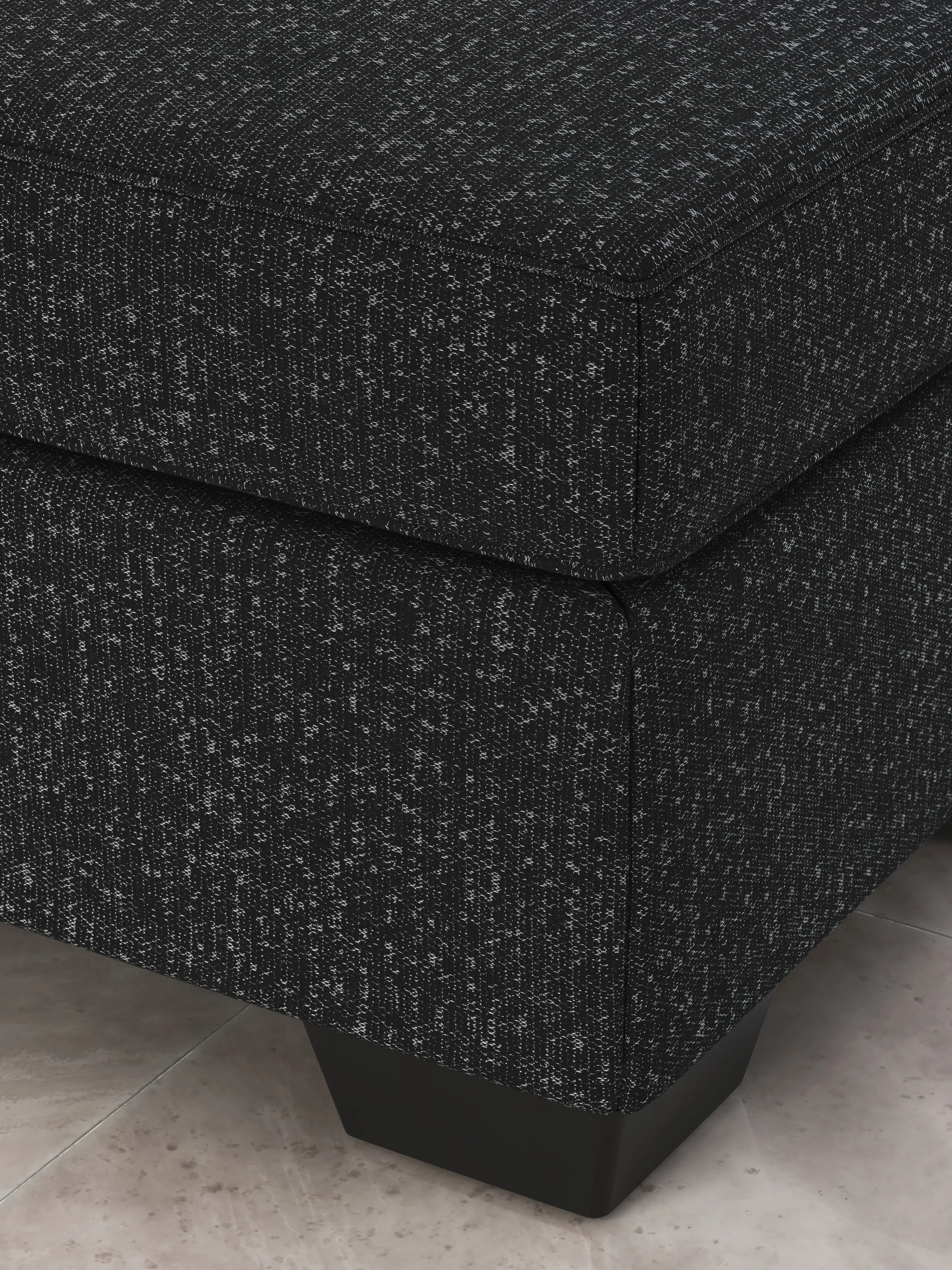 Jasmine Coal Peaks Ottoman - Image 4