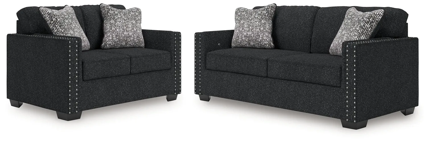 Jasmine Peaks Coal Sofa and Loveseat - Image 2