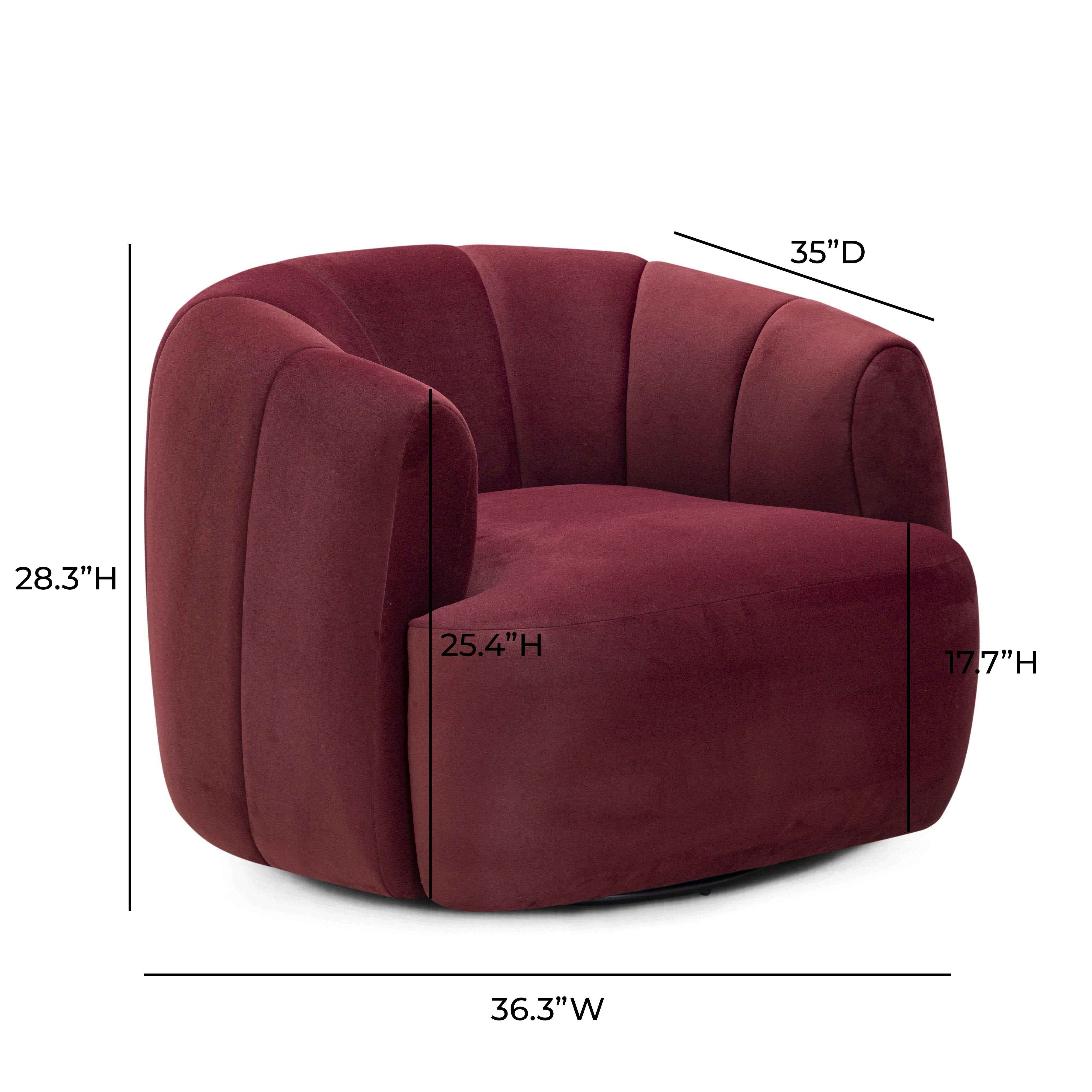 Jasmine Performance Velvet Swivel Accent Chair - Image 7