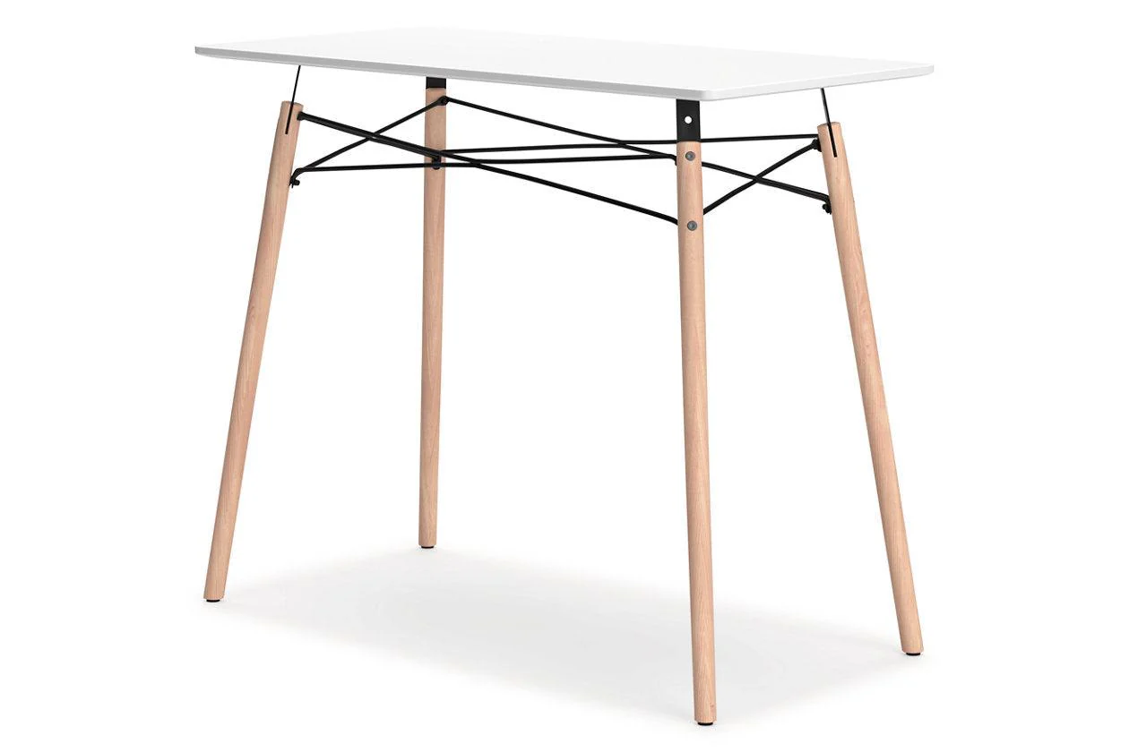 Jaspeni White/Natural Home Office Desk - Image 3