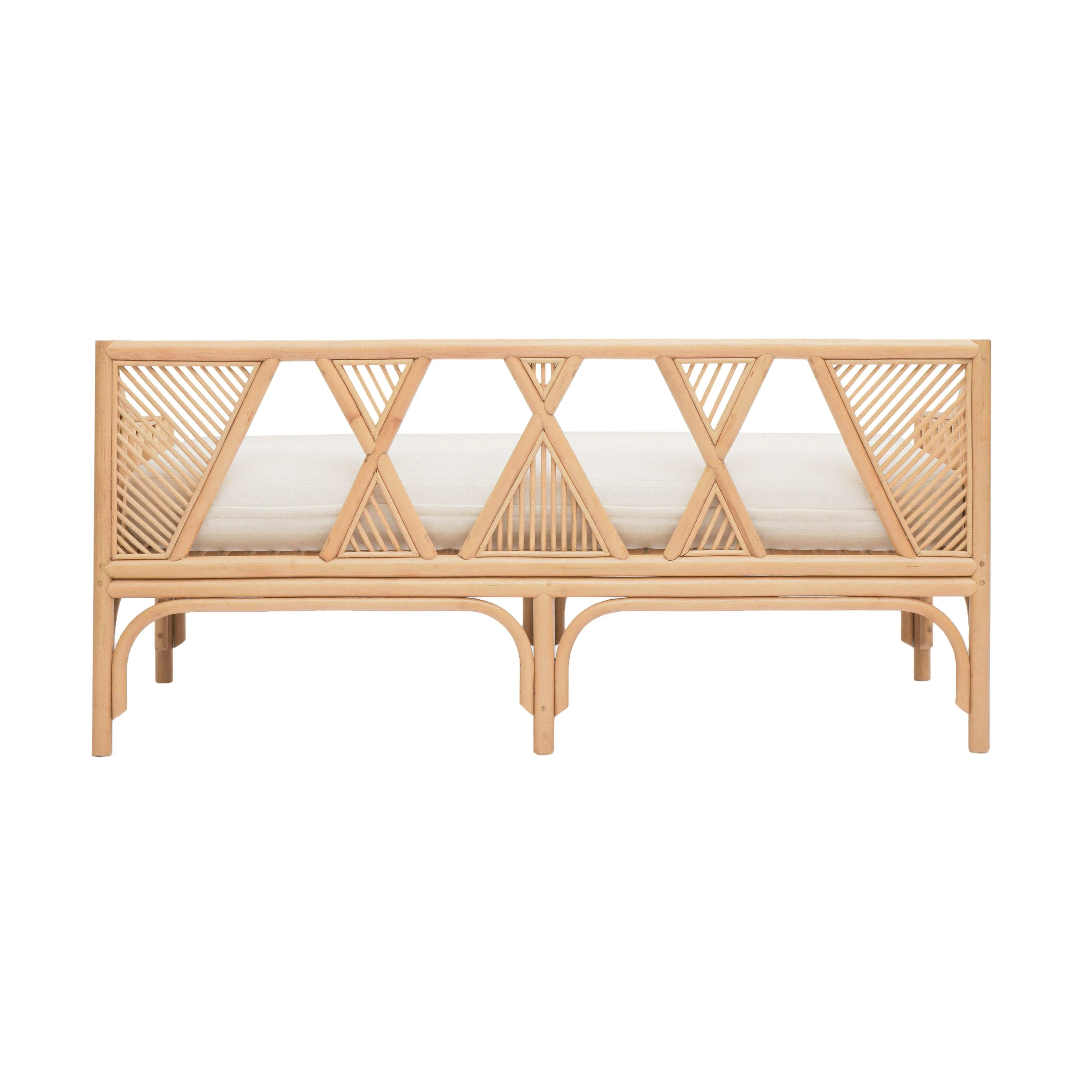 Jayla Natural Rattan Bench - Image 3