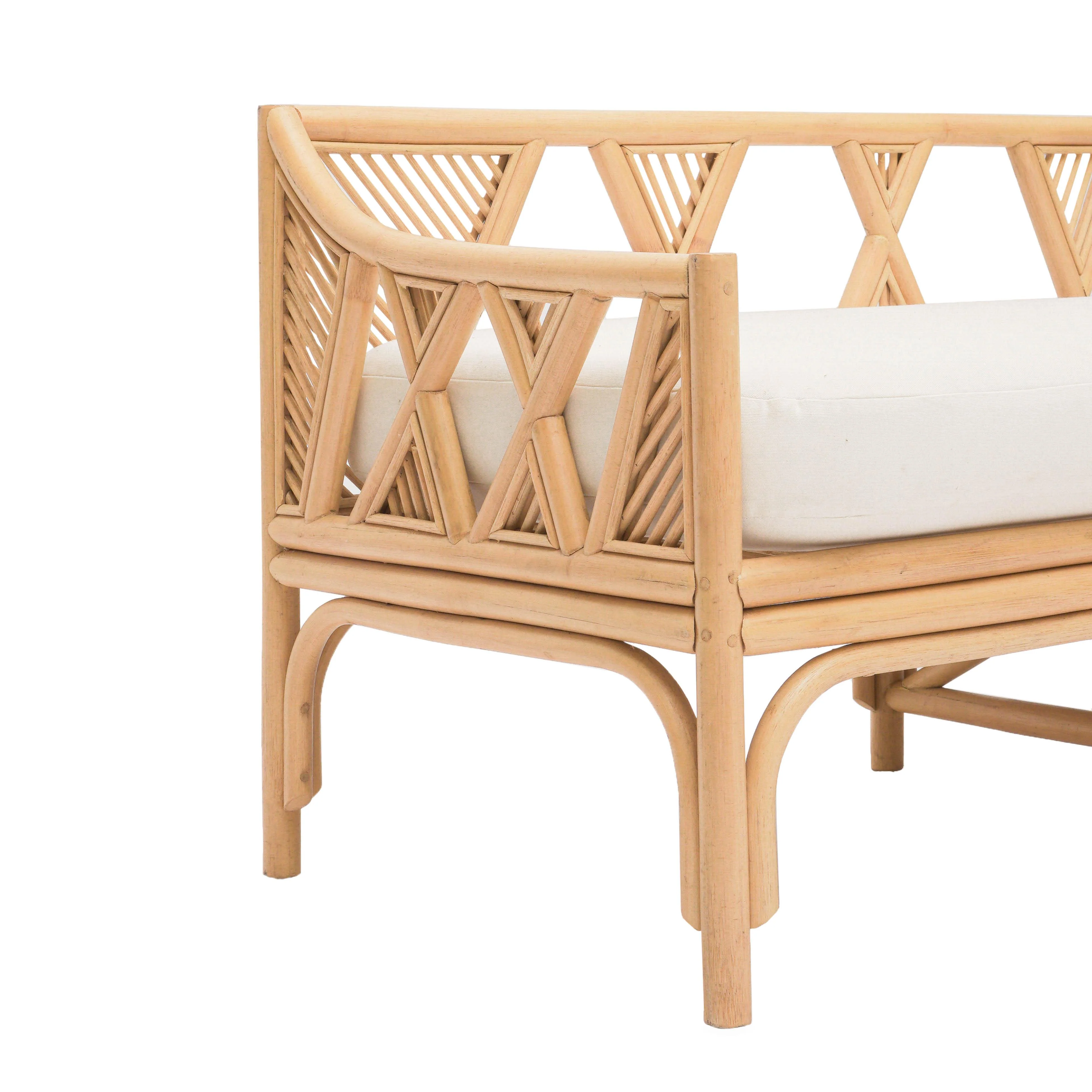 Jayla Natural Rattan Bench - Image 4