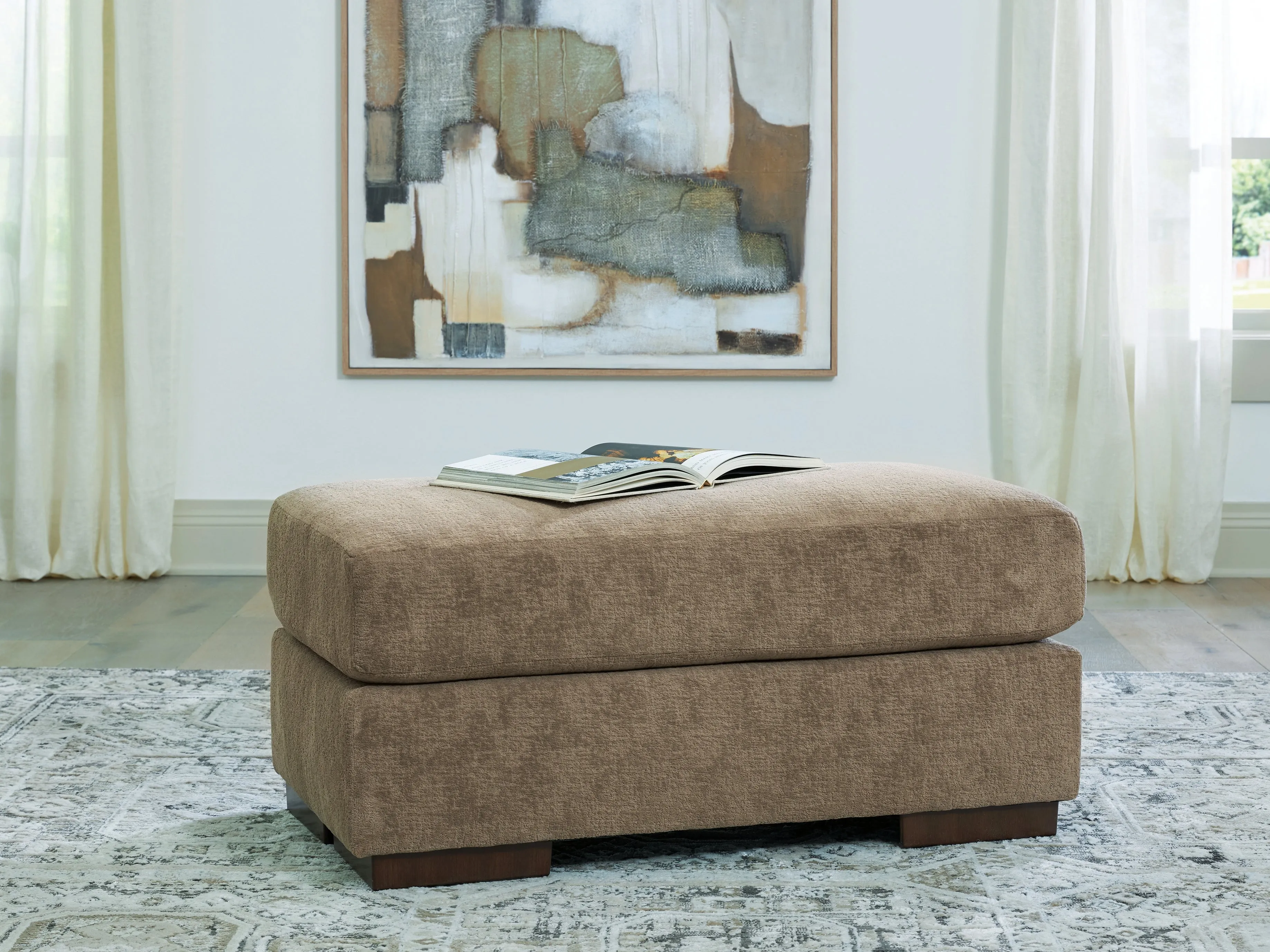 Jayne Park Pecan Ottoman