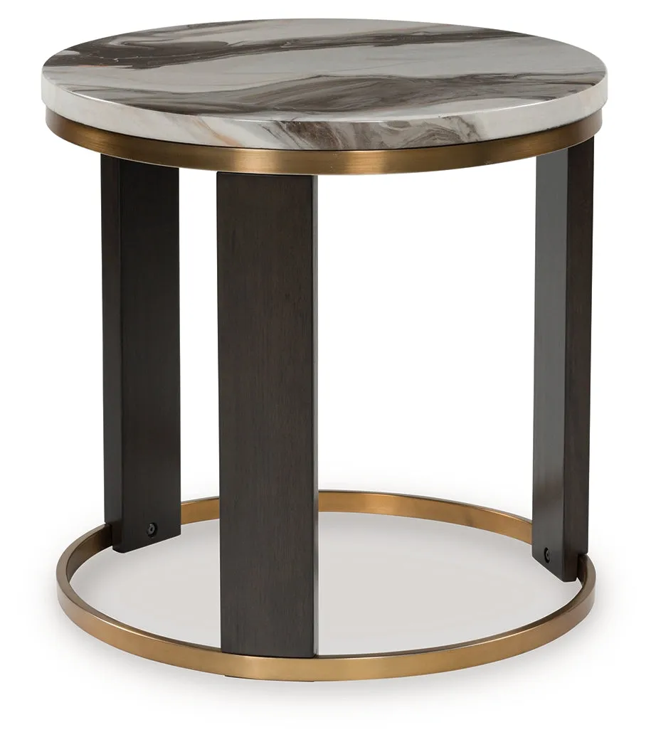 Jazmore Brown/Brass Finish End Table - Image 2