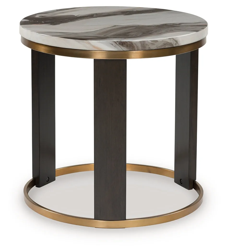 Jazmore Brown/Brass Finish End Table - Image 3