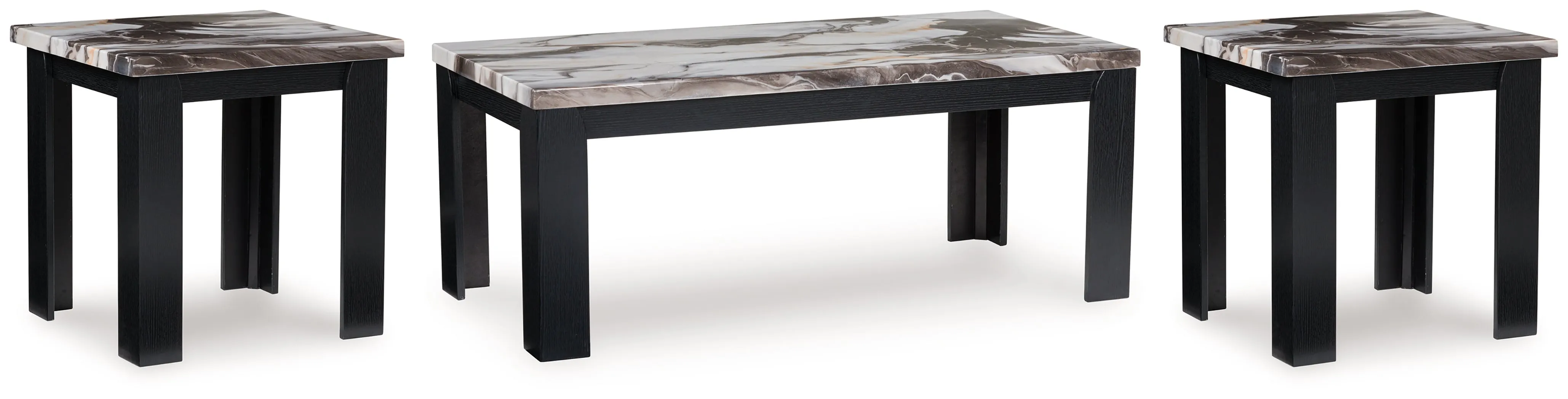 Jazmore Dark Brown Table (Set of 3)