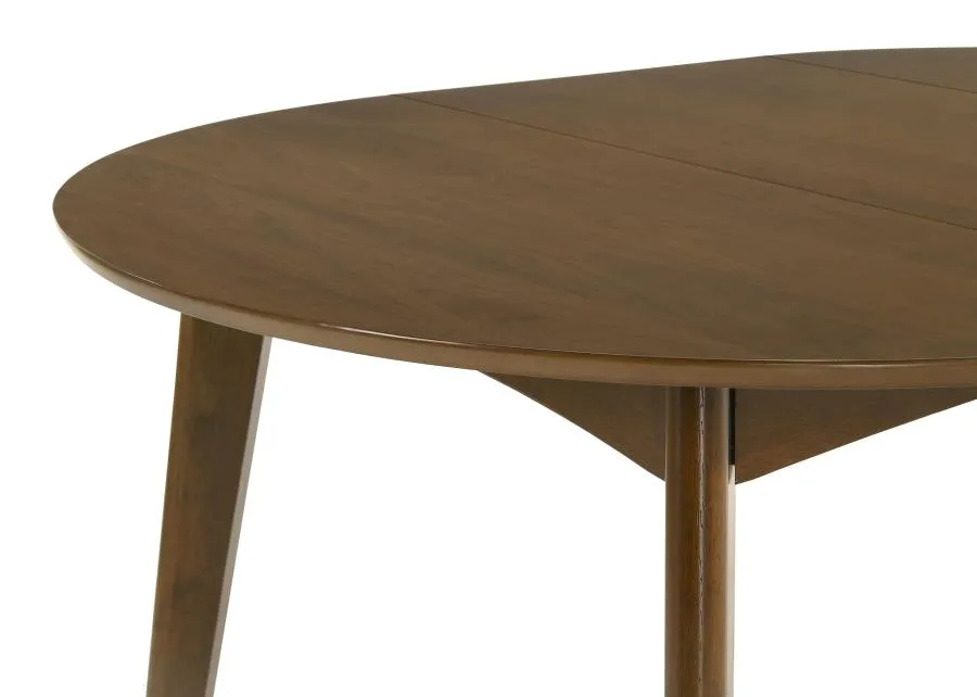 Jedda Dark Walnut/Black 5-piece Oval Dining Table Set - Image 4