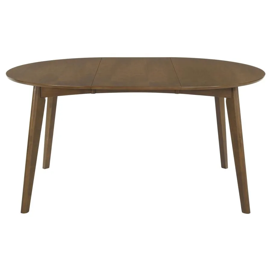 Jedda Dark Walnut/Black 5-piece Oval Dining Table Set - Image 5