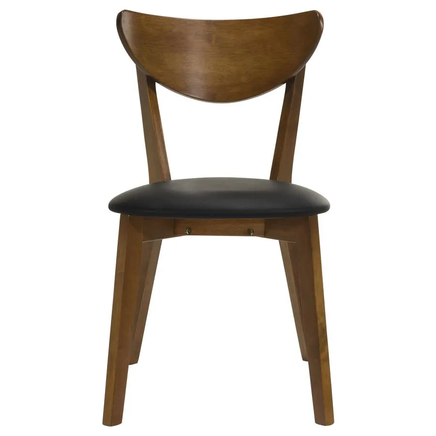 Jedda Dark Walnut/Black 5-piece Oval Dining Table Set - Image 7