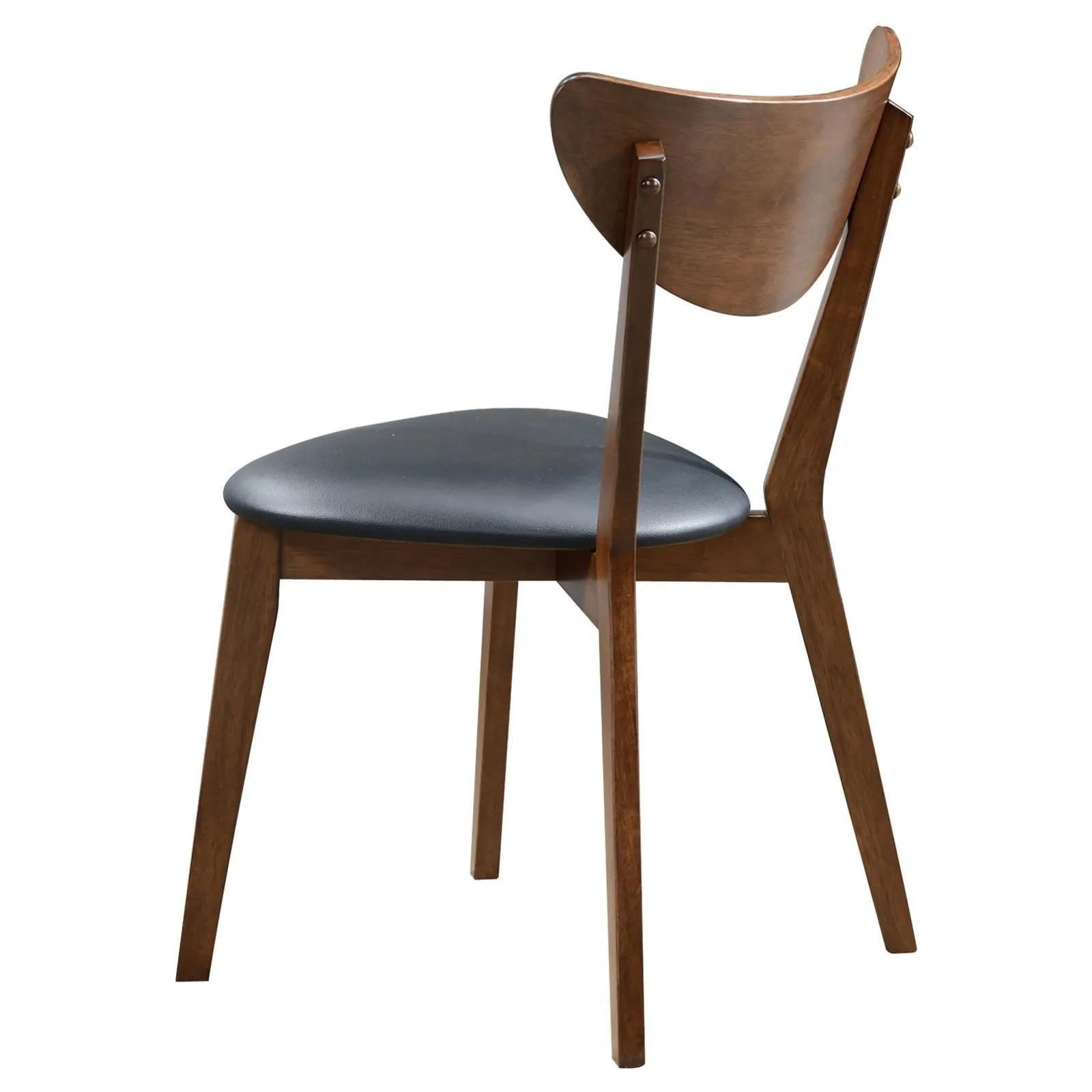 Jedda Dark Walnut/Black 5-piece Oval Dining Table Set - Image 8