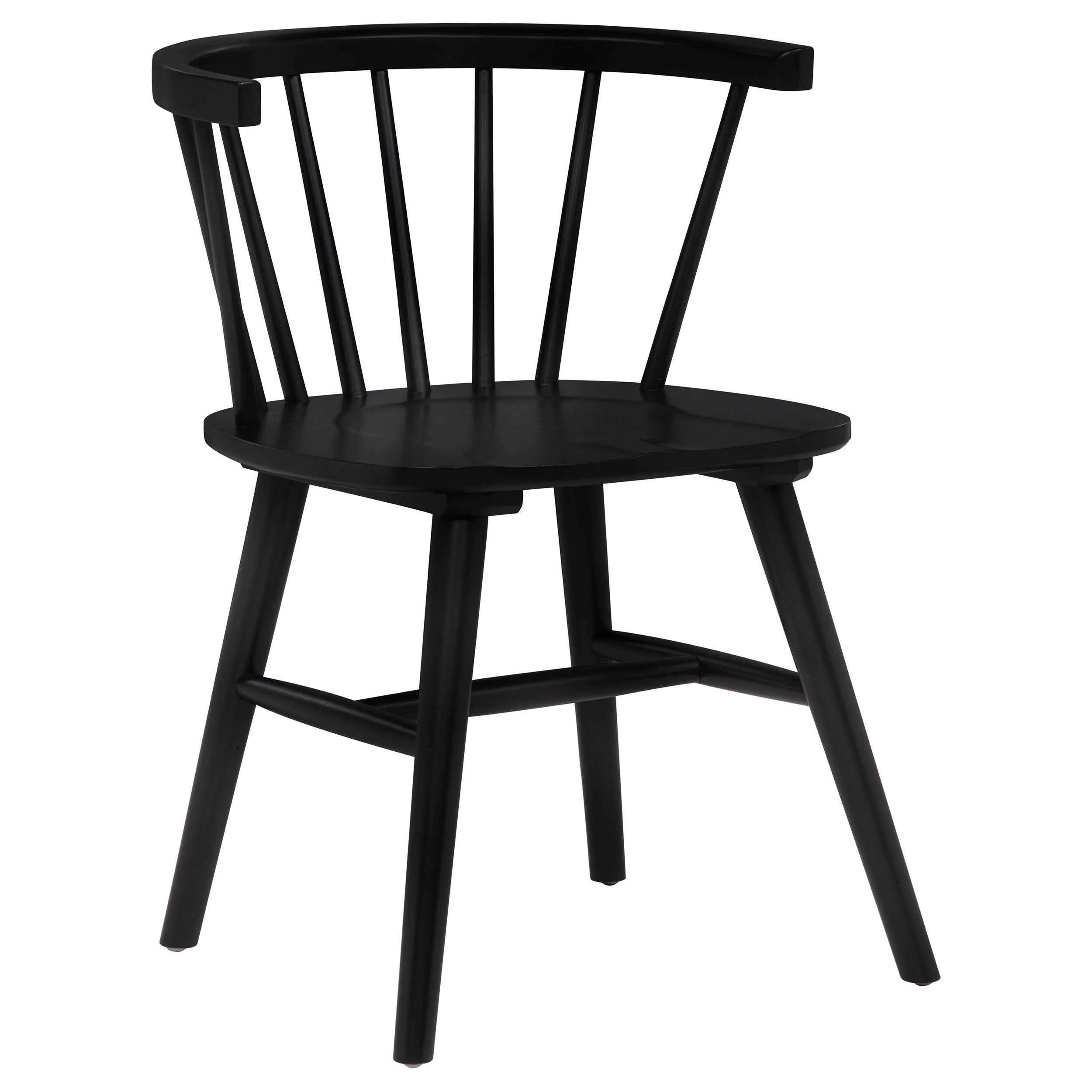 Jeffries Black Windsor Wood Dining Side Chair (Set of 2) - Image 3
