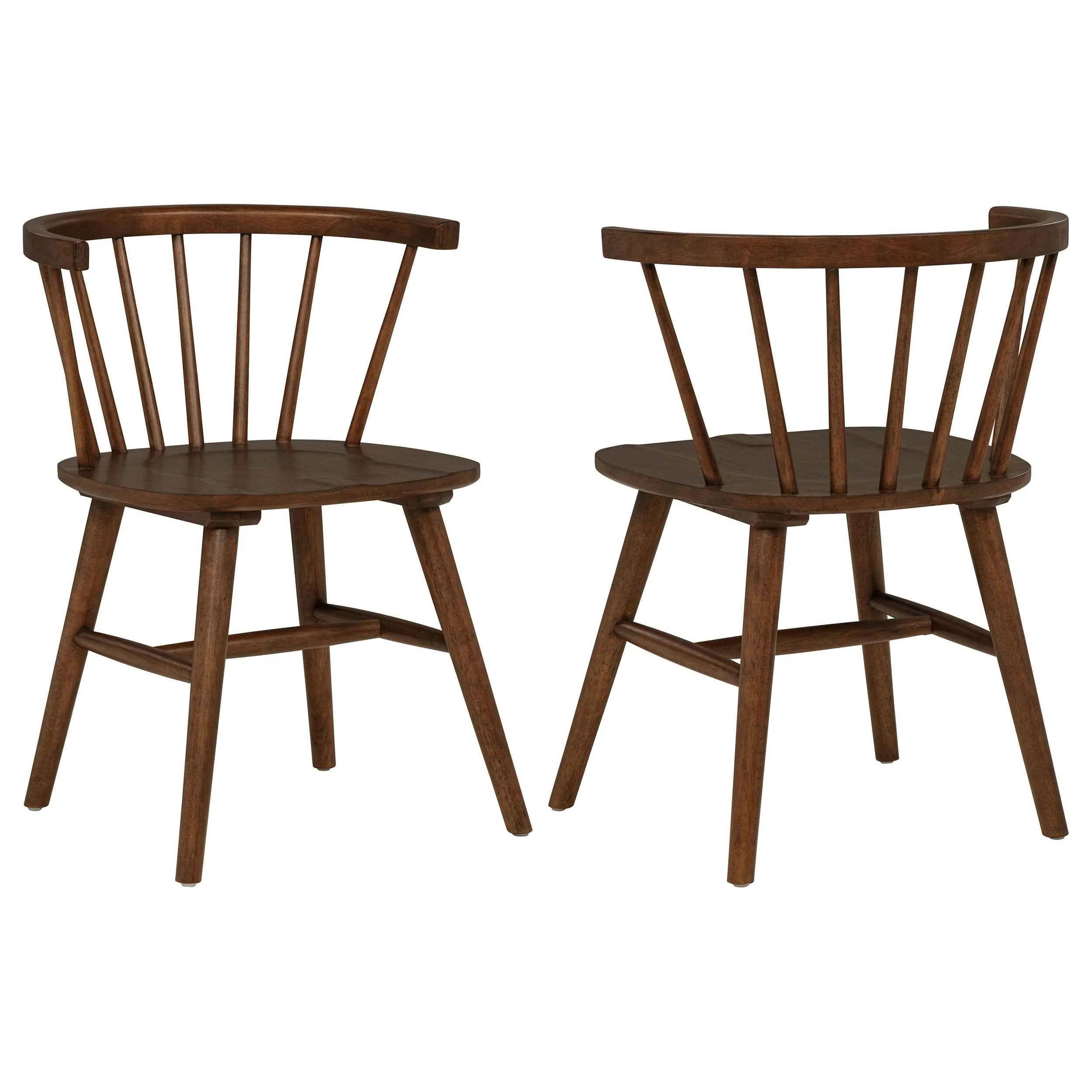 Jeffries Walnut Windsor Wood Dining Side Chair (Set of 2)