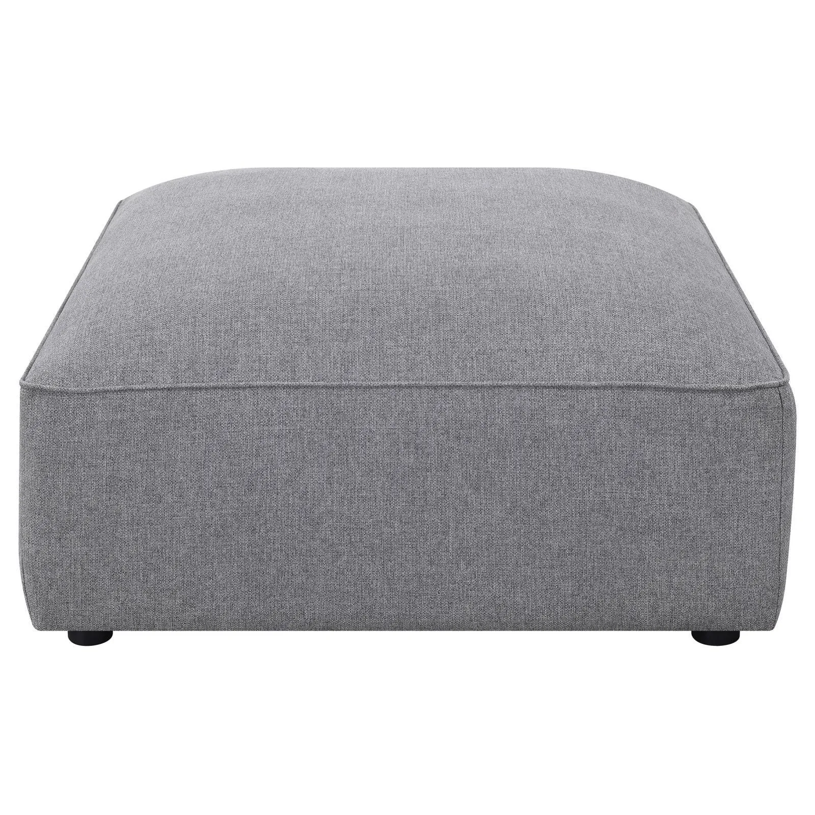 Jennifer Gray Square Upholstered Ottoman - Image 2