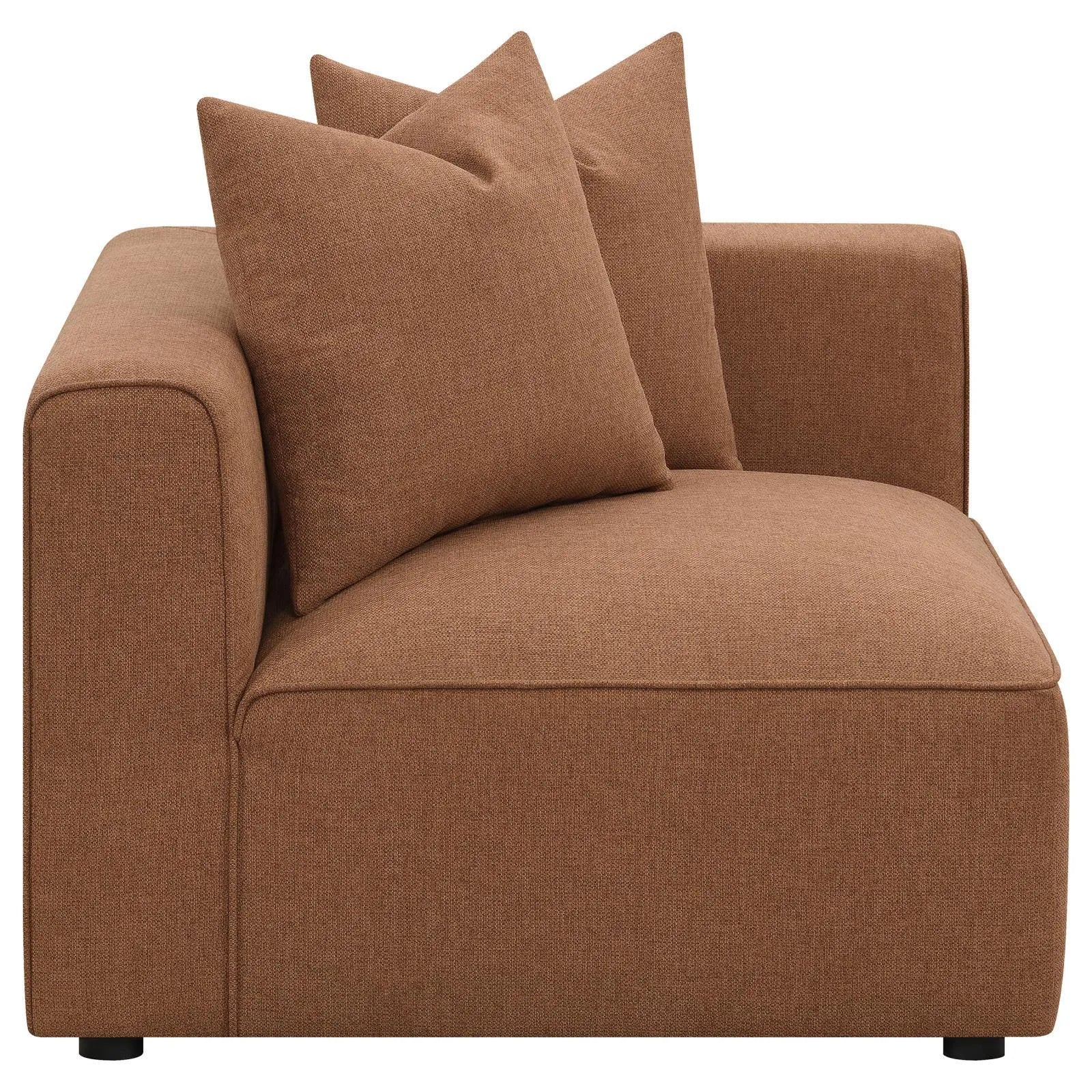 Jennifer Terracotta 6-Piece Upholstered Modular Sectional - Image 11