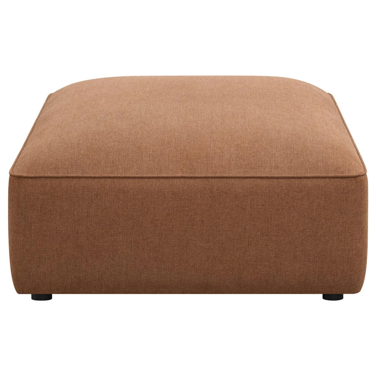 Jennifer Terracotta Upholstered Ottoman - Image 2
