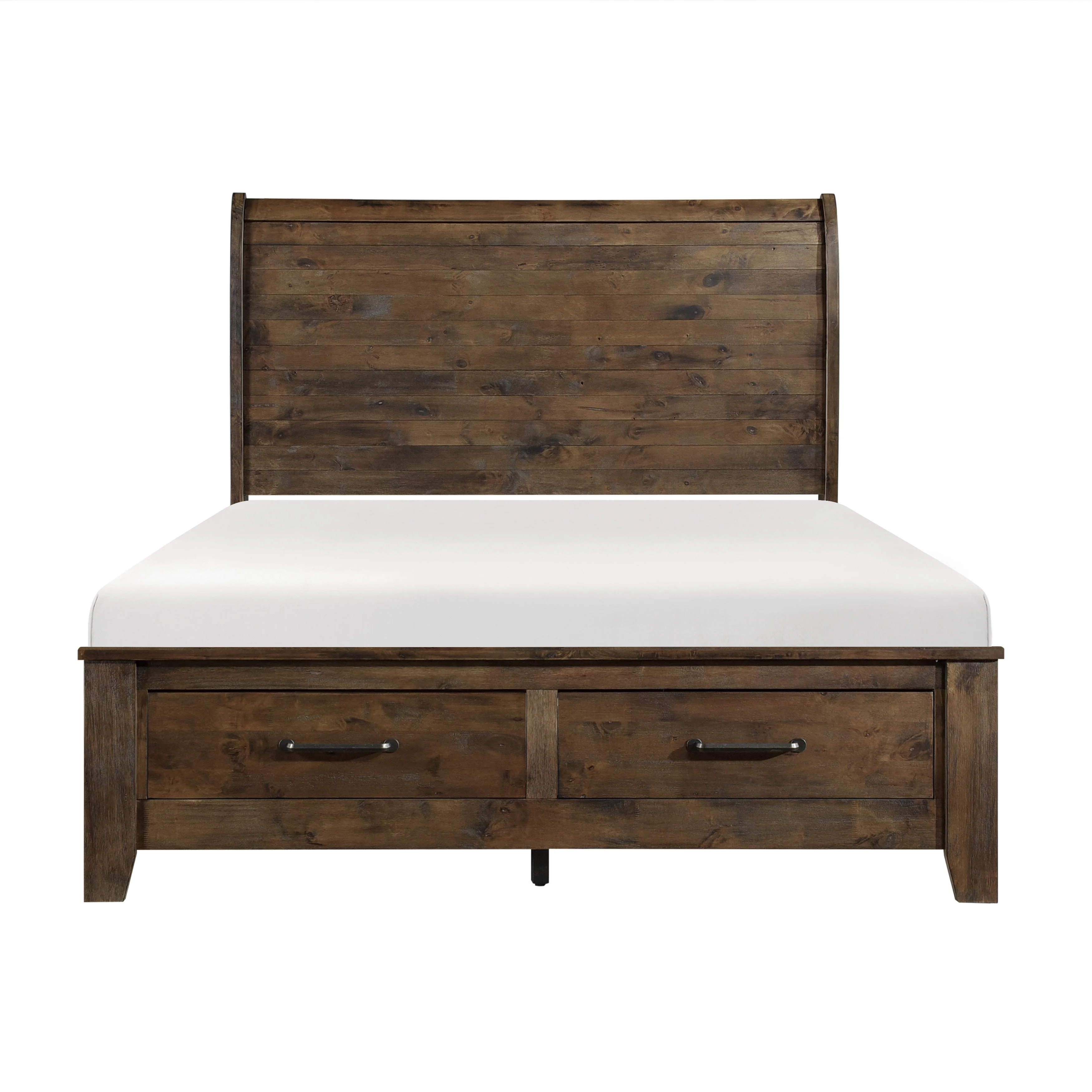 Jerrick Burnished Brown Queen Sleigh Storage Platform Bed - Image 8