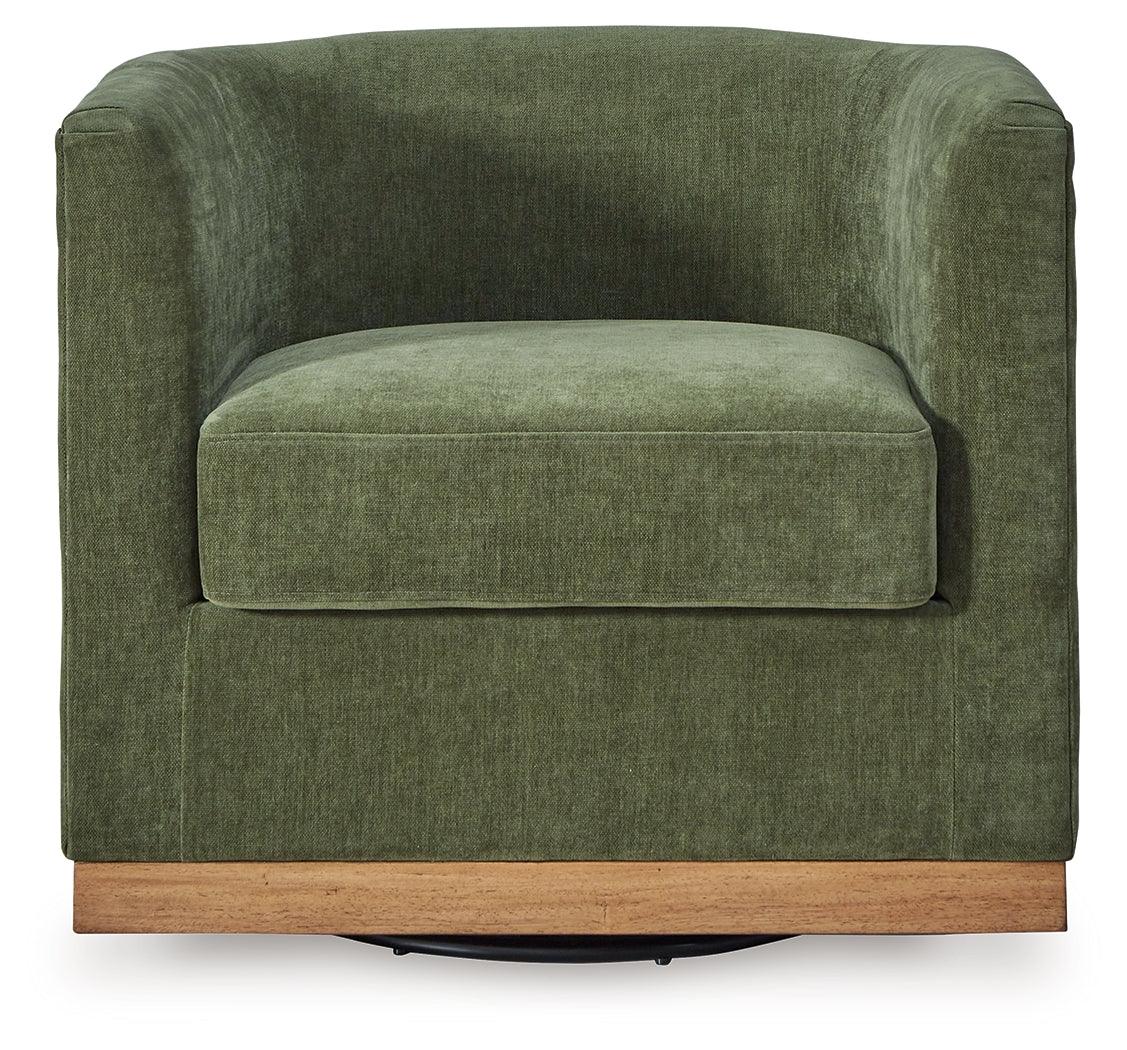 Jersonlow Forest Green Swivel Chair - Image 3