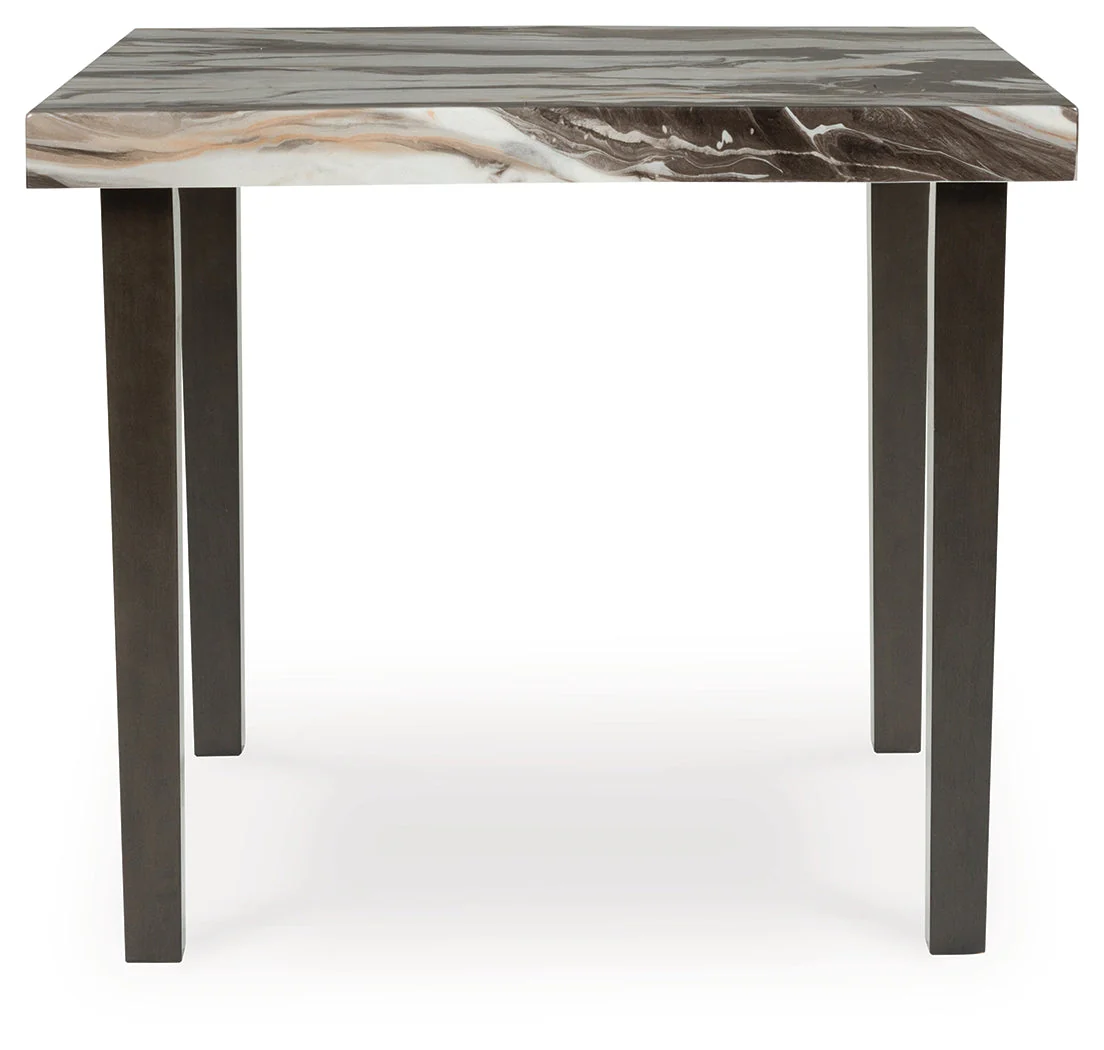 Jeshina Dark Brown/Beige Counter Height Dining Table - Image 3