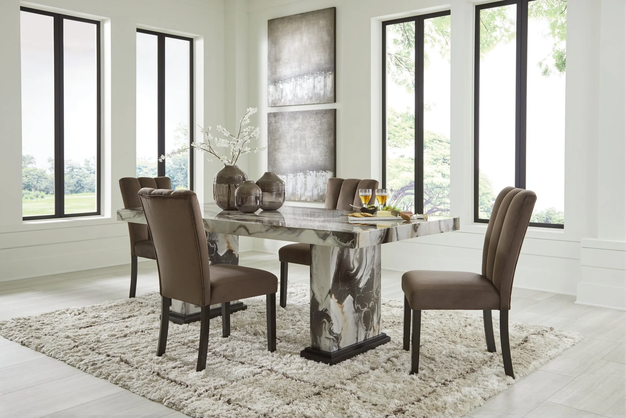 Jeshina Dark Brown Dining Room Set - Image 2