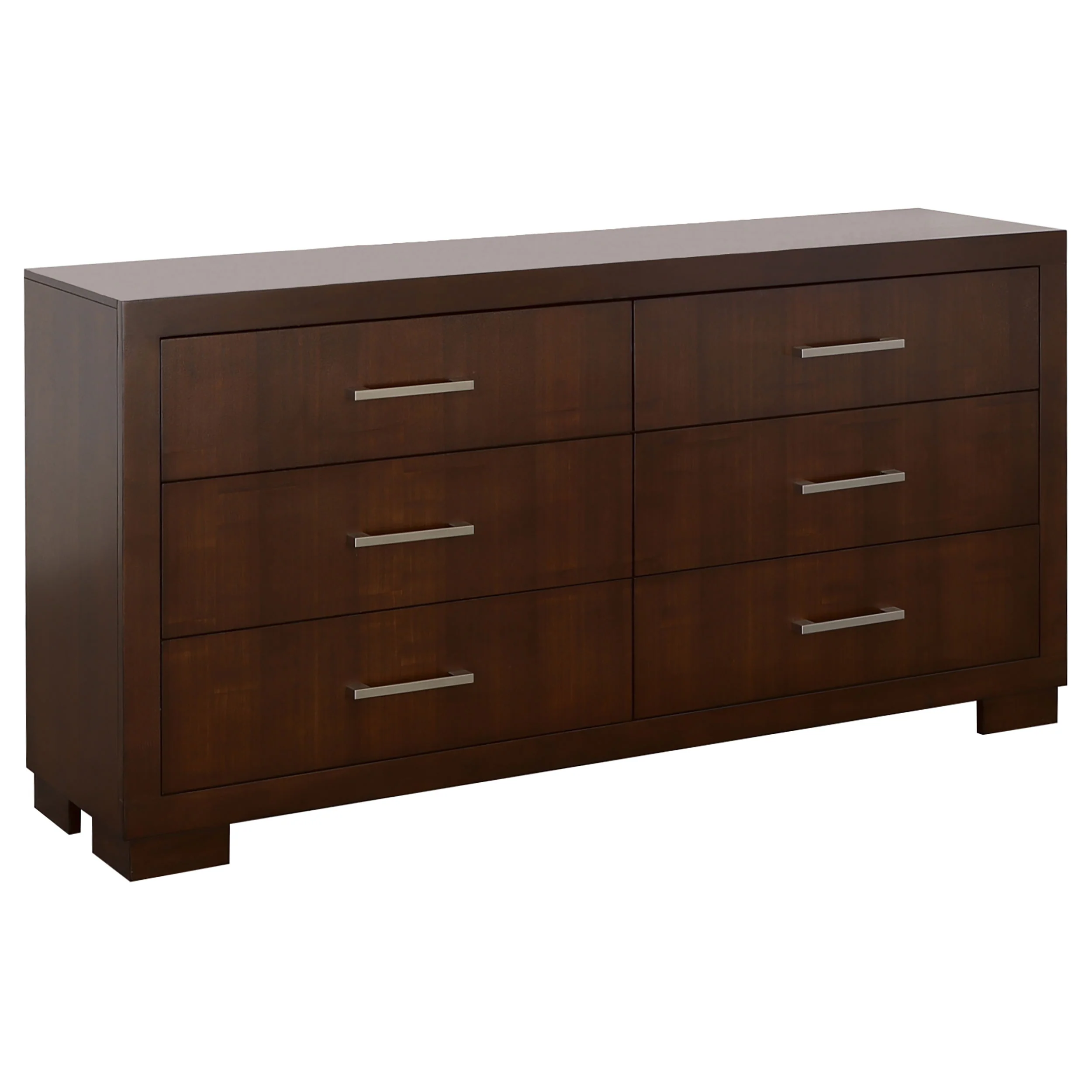 Jessica Cappuccino 4-Piece Queen Bedroom Set with Bookcase Headboard - Image 7
