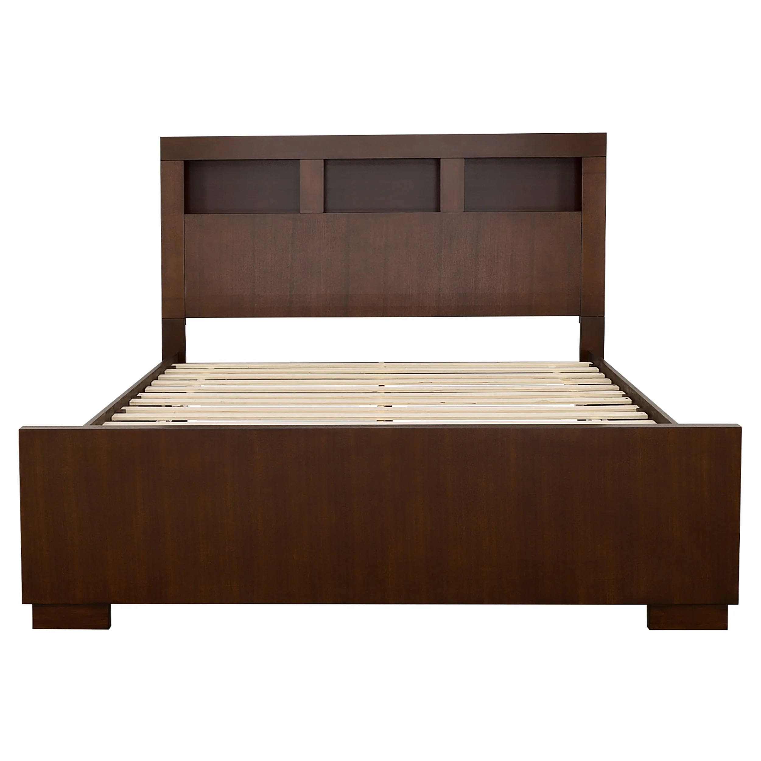 Jessica Cappuccino 4-Piece Queen Bedroom Set with Nightstand Panels - Image 4