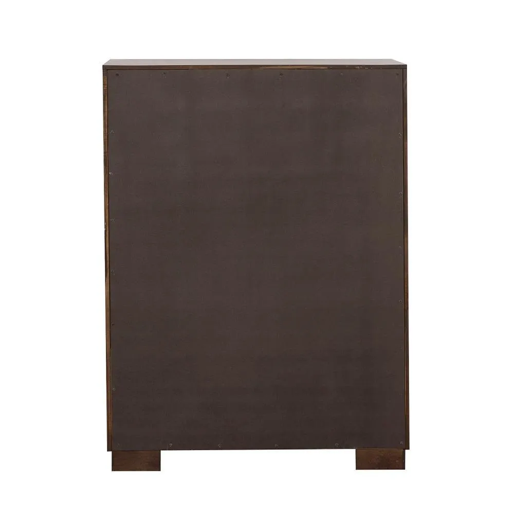 Jessica Cappuccino 5-Drawer Chest - Image 6