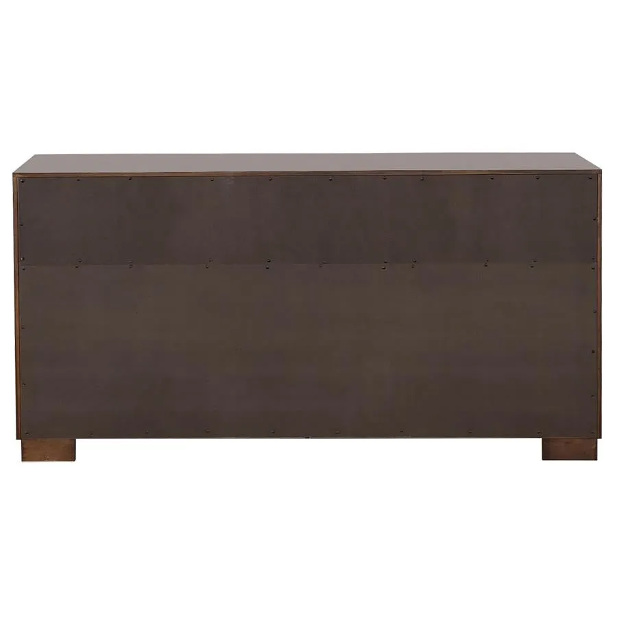 Jessica Cappuccino 5-Piece King Bedroom Set with Nightstand Panels - Image 11