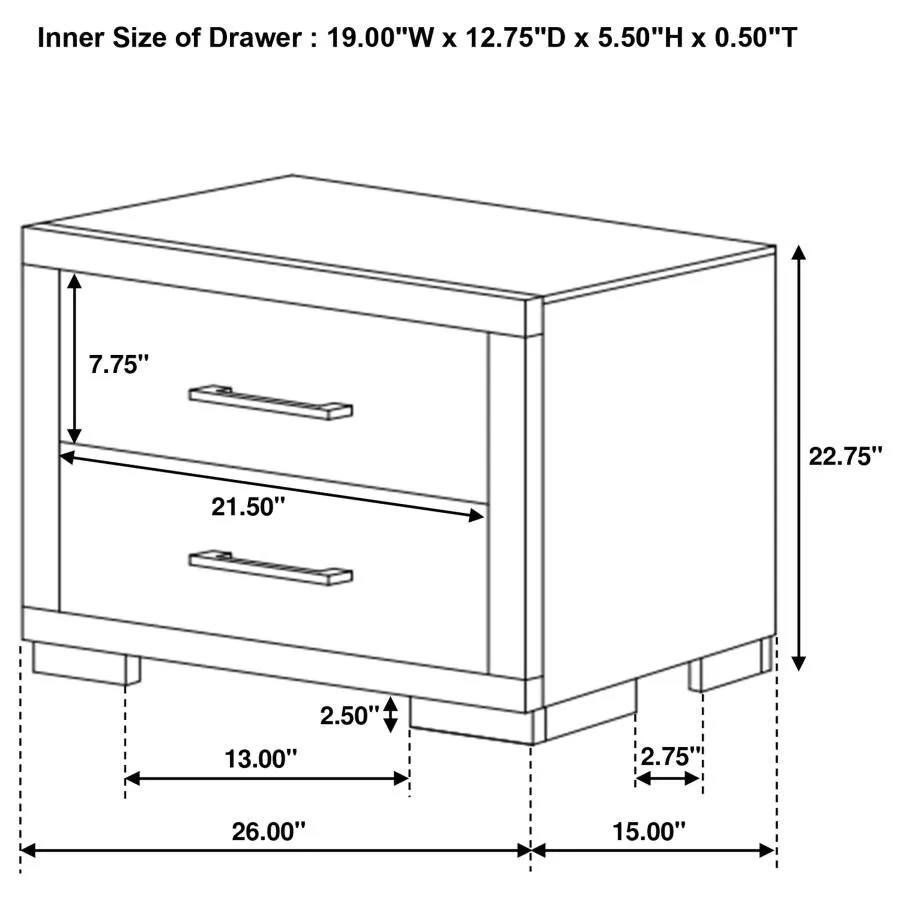 Jessica Cappuccino 5-Piece King Bedroom Set with Nightstand Panels - Image 16
