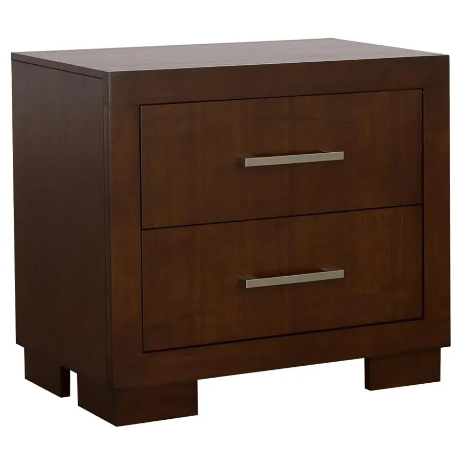 Jessica Cappuccino 5-Piece King Bedroom Set with Nightstand Panels - Image 6